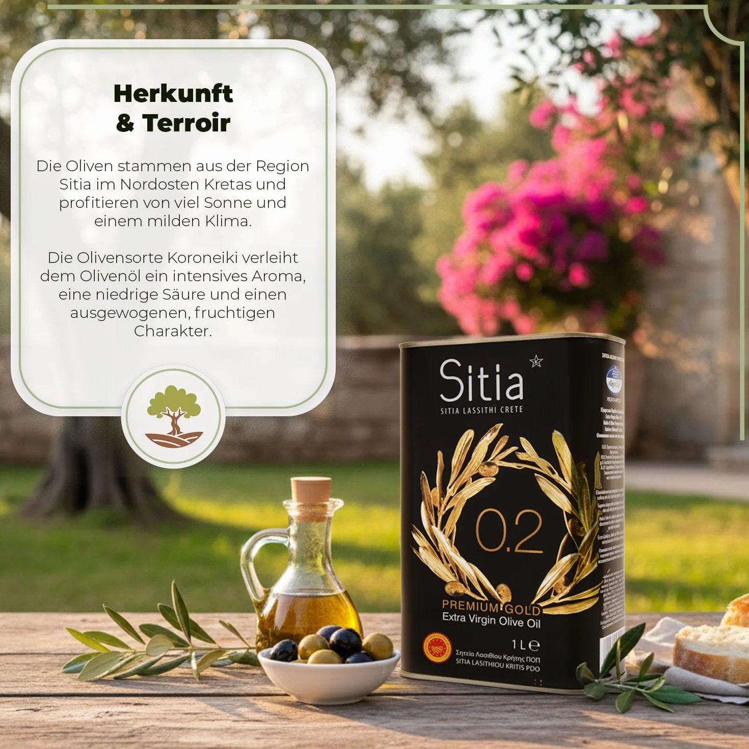 Oliwa Grecka Extra Virgin SITIA 0,2% 1l