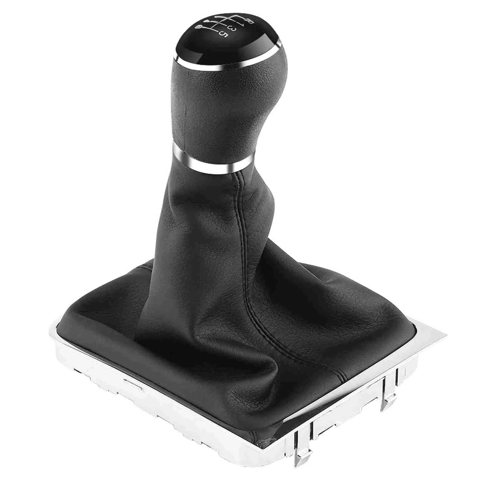 Aramox Stuptuty Gałka Zmiany Biegów 6-biegowa do Samochodu kompatybilna z B7 2011-2012, Stick Boot Frame Kit