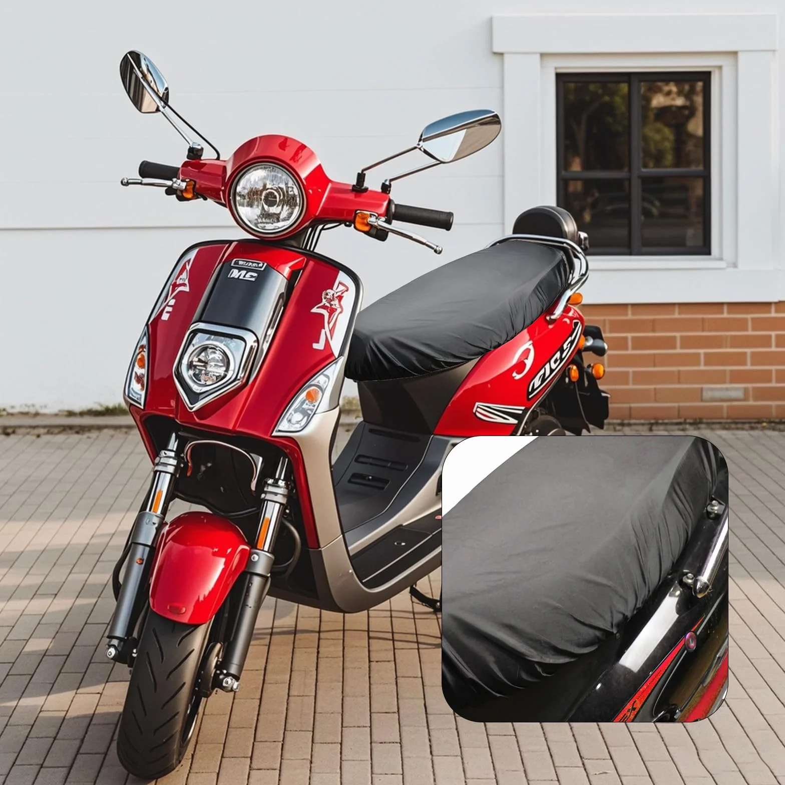 Pokrowce na siedzenia motocyklowe, wodoodporne, ochrona przed słońcem, izolacja cieplna, pyłoszczelna, elastyczna tkanina Oxford, pokrowce na siedzenia do motocykli, skuterów