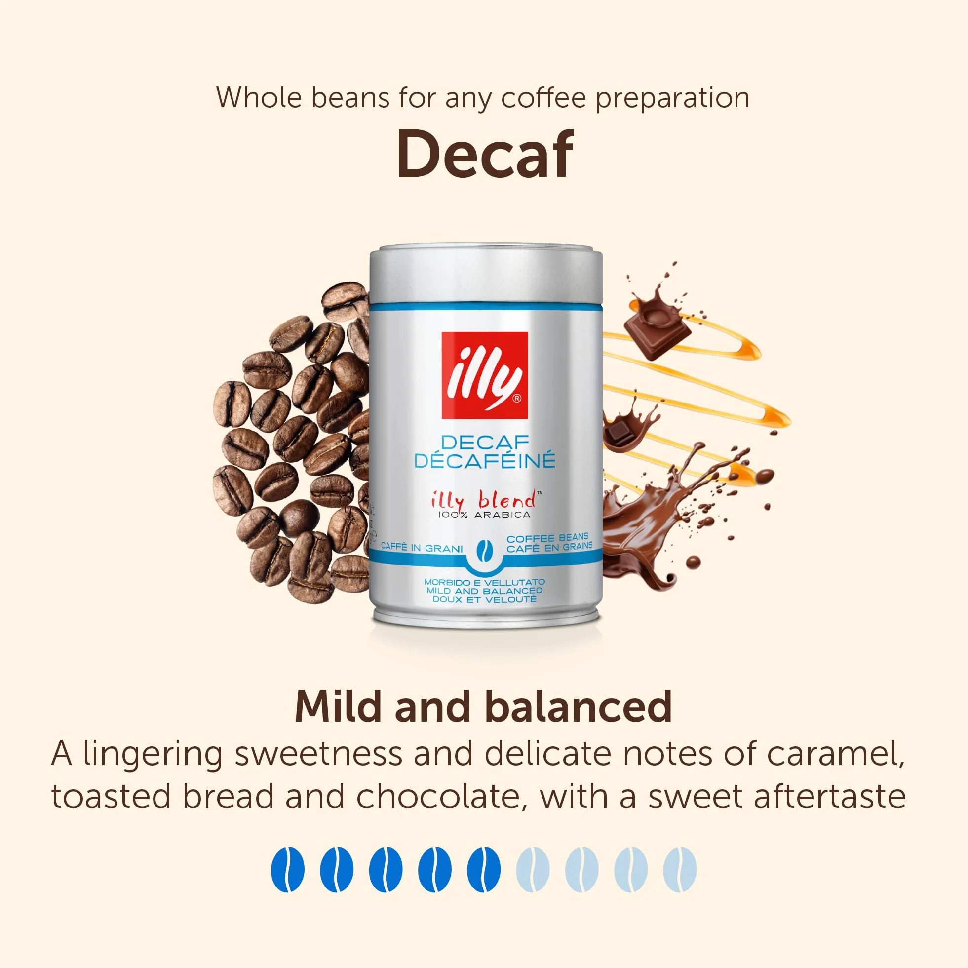 Illy Decaf Kawa Ziarnista Bezkofeinowa Arabica Blend