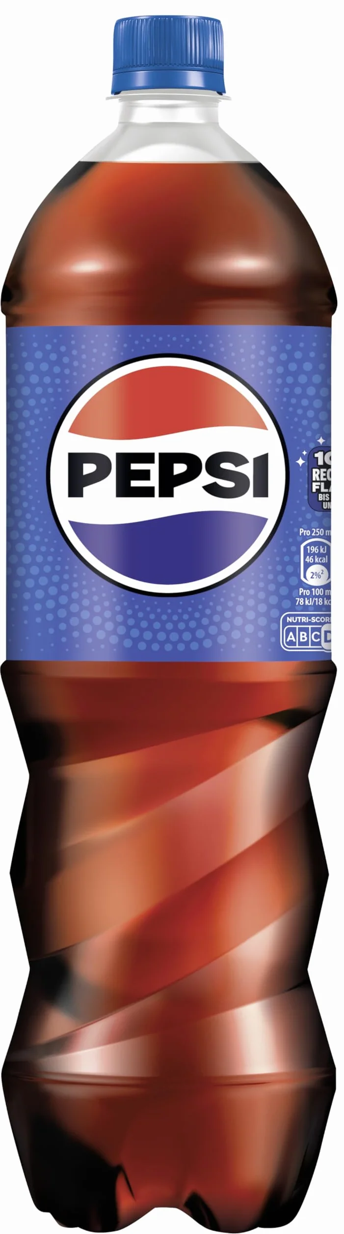Pepsi Cola, Oryginalny produkt firmy Pepsi, zawiera kofeinę w butelkach ze 100% materiału pochodzącego z recyklingu, jednorazowy (6 x 1,5 l)