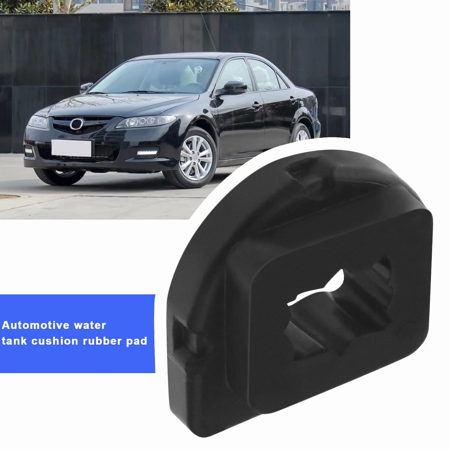 OTOTEC Wymienna tuleja montażowa chłodnicy 1535318 8V518125AB kompatybilna z poduszkami do zbiornika na wodę Ford, uszczelka poduszki chłodnicy, czarna, 2 szt