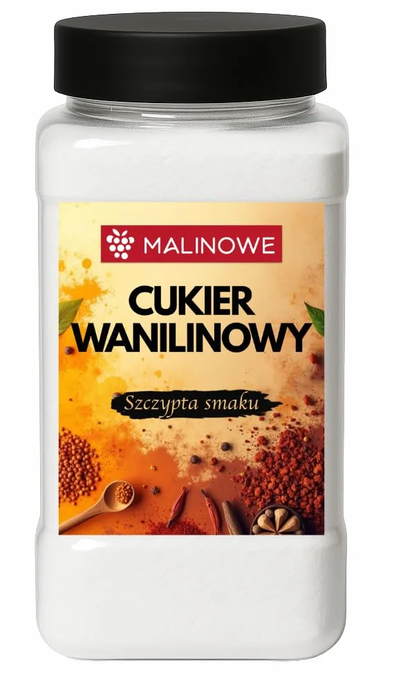 Cukier waniliowy aromatyczny 1kg słoik z dozownikiem