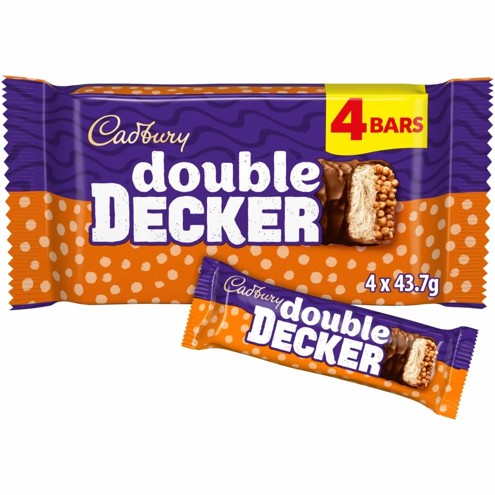 Cadbury Double Decker batonik czekoladowy 4 szt. 174,8 g