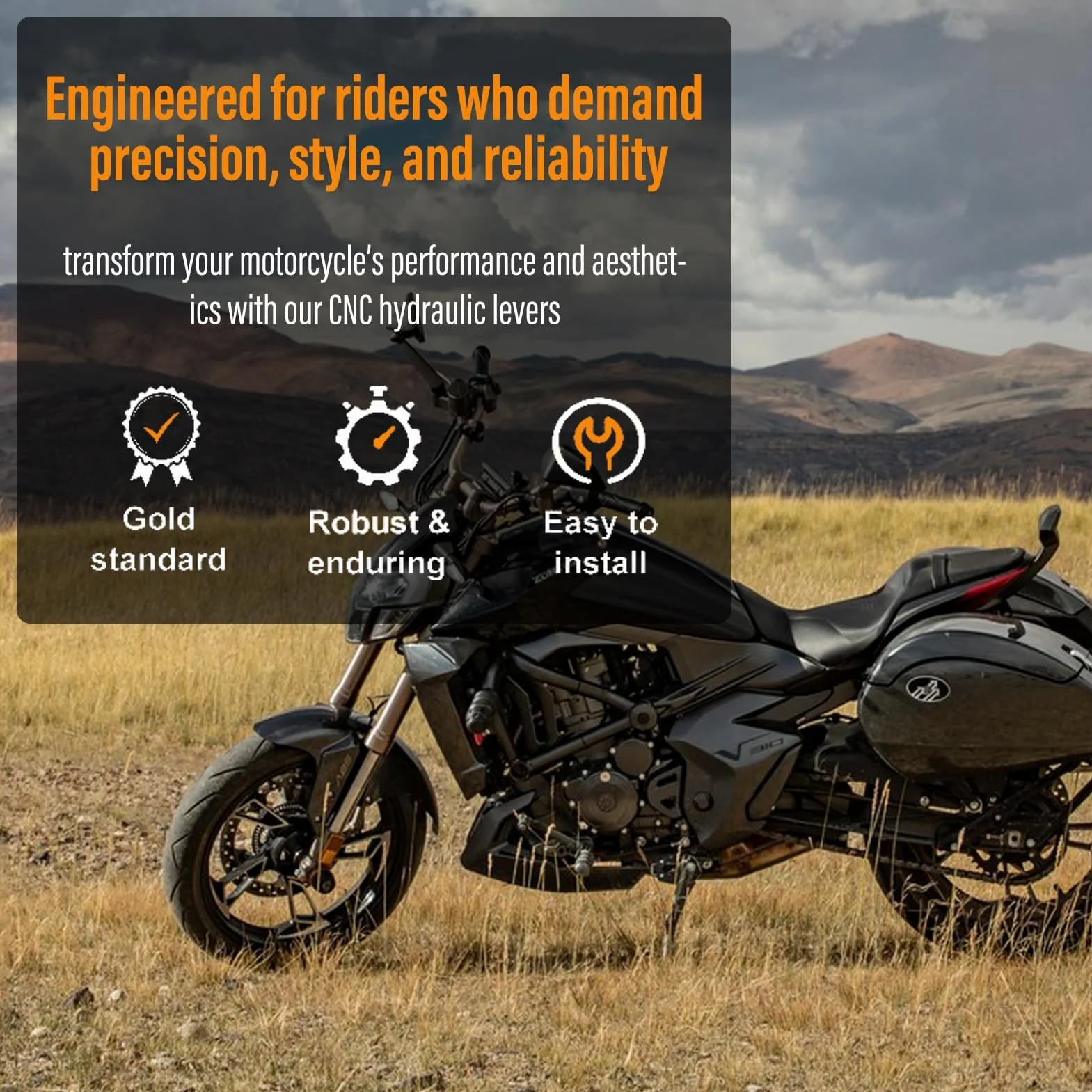 Hydrauliczna Dźwignia Hamulca ze Stopu Aluminium CNC, Czarna 22mm Uniwersalny Motocyklowy Zespół Dźwigni Sprzęgła Hydraulicznego Hamulca