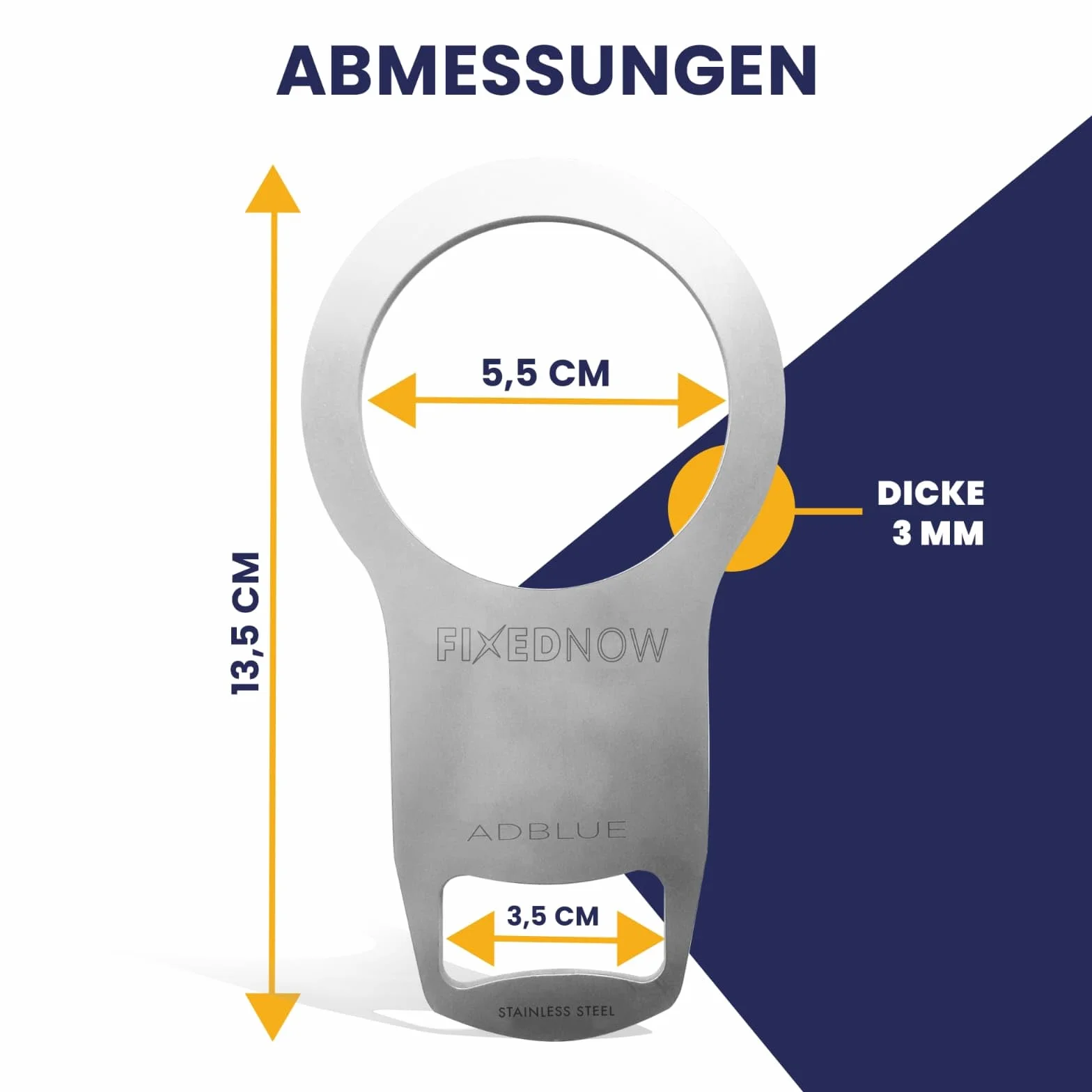 AdBlue zamknięcie zabezpieczające ze stali nierdzewnej