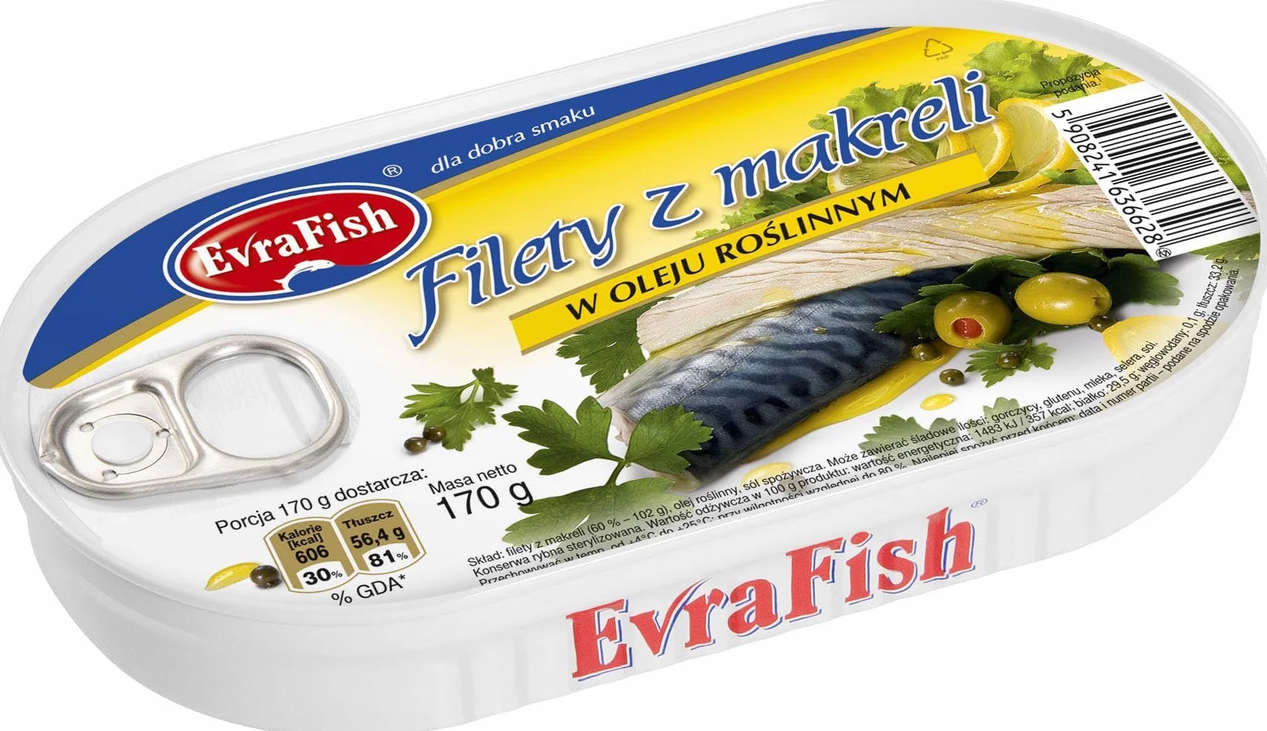 Evrafish Filet z makreli w oleju 170 g