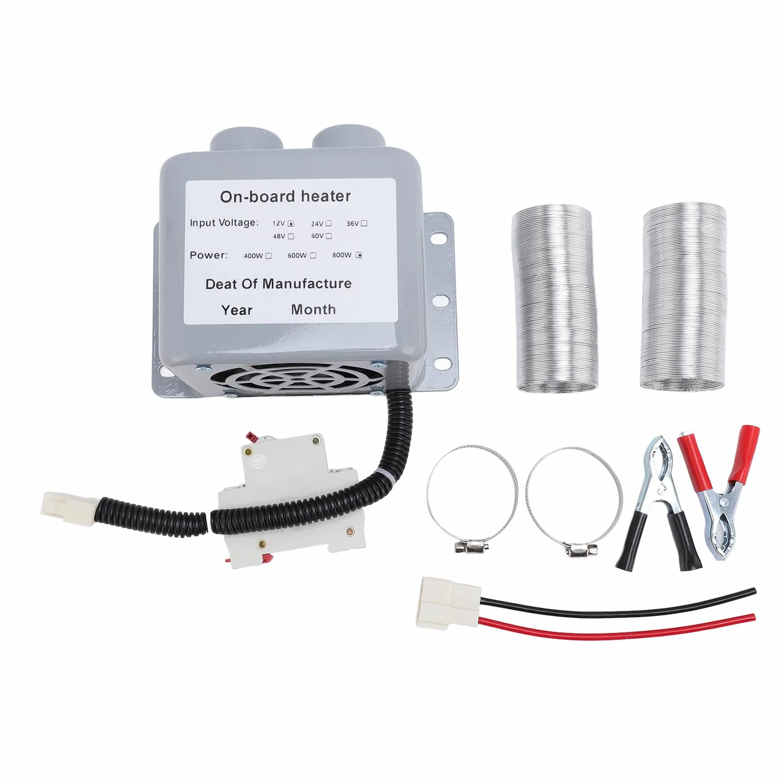 Podgrzewacz Samochodowy 12 V 800 W 2-otworowy Zestaw do Odmrażania Przedniej Szyby