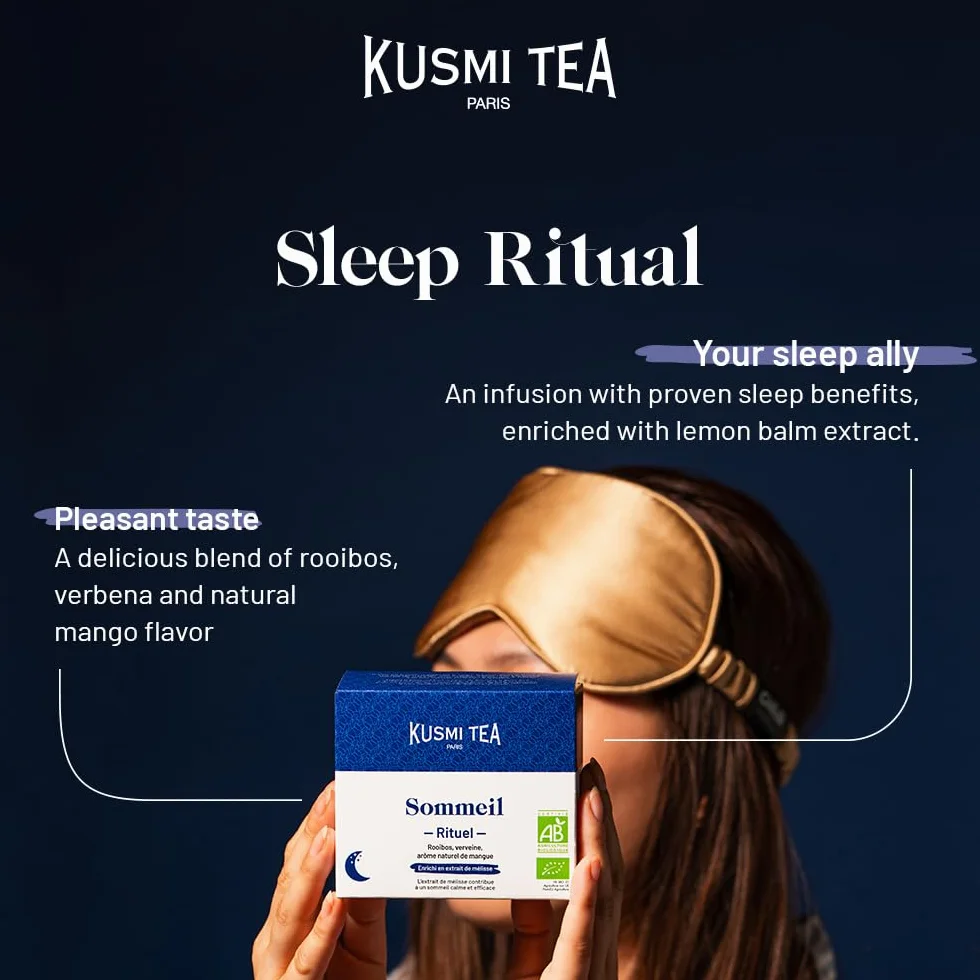 Kusmi Tea Rituel Sommeil Bio Relaksujący organiczny napar z mango, rooibos, melisy i werbeny 100 g