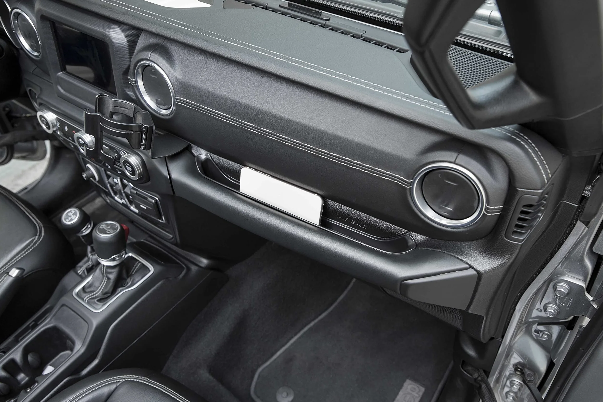 Organizer na półkę pasażera, uchwyt mocujący, pudełko na akcesoria do Jeep Wrangler JL JLU & Jeep Gladiator JT, wyposażenie wewnętrzne