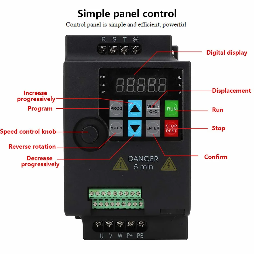 2,2 KW 380 V 3-Fazowy Falownik VFD, Przetwornica CzęStotliwośCi Regulator PręDkośCi Silników AC, Sterowanie PWM (SKI780-2D2G-4) Falownik o Zmiennej CzęStotliwośCi