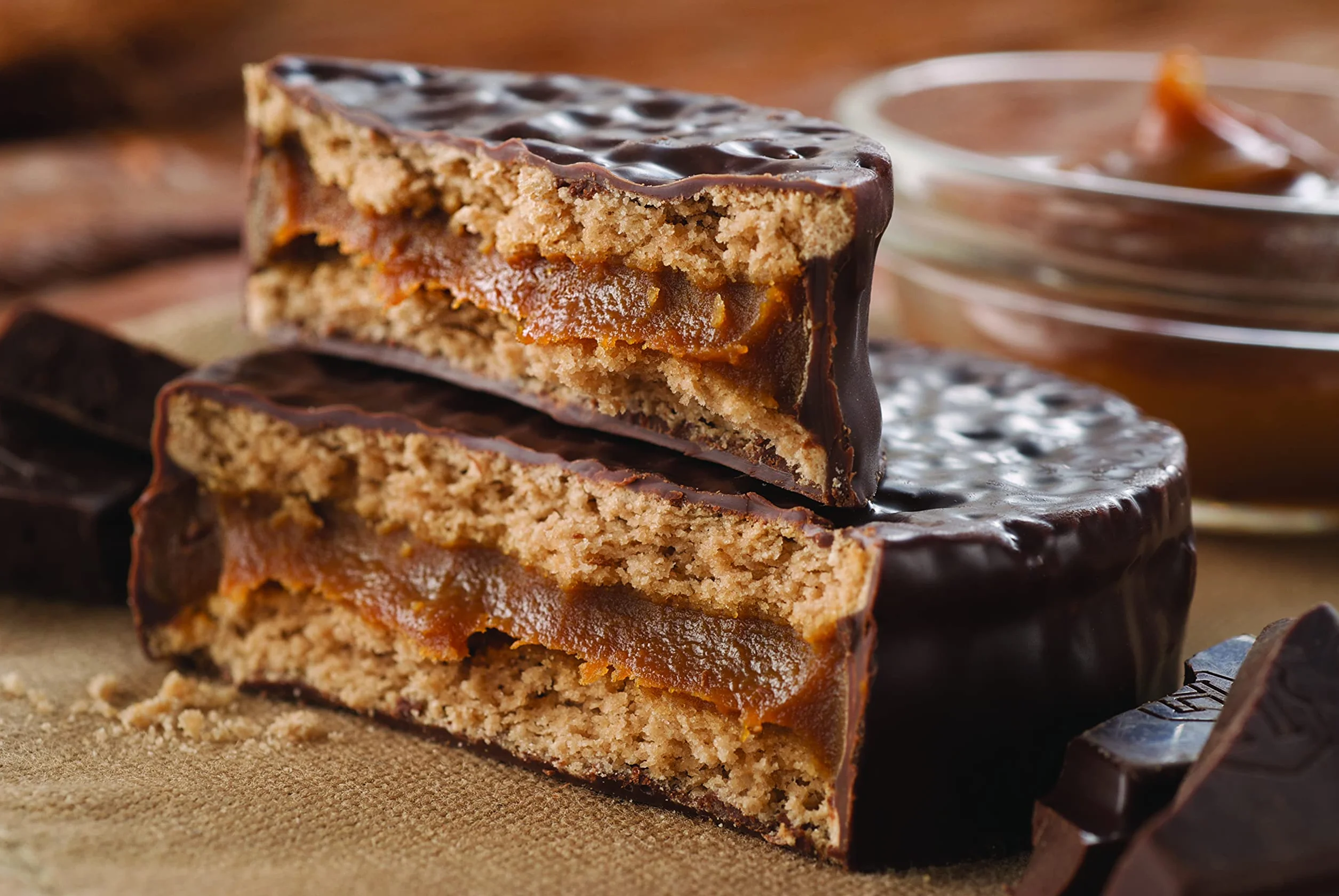 Havanna | Alfajores czekoladowe | Ciastka w polewie z nadzieniem z dulce de leche | 12 sztuk | 660g