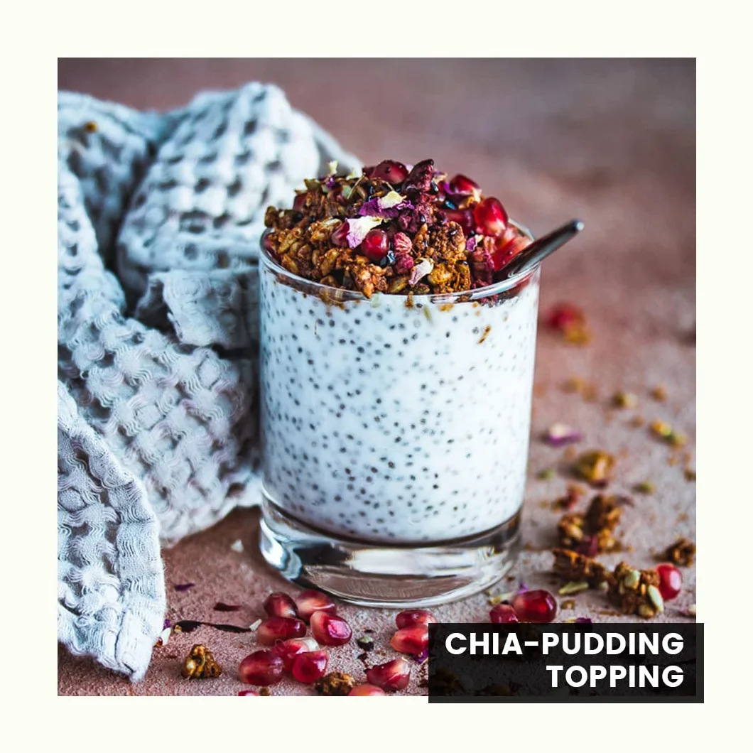 Planet Plant-Based Bio Granola Kichererbsen Truskawkowy kokos 320 g Bez glutenu Proteinreich Vegan Ballaststoff