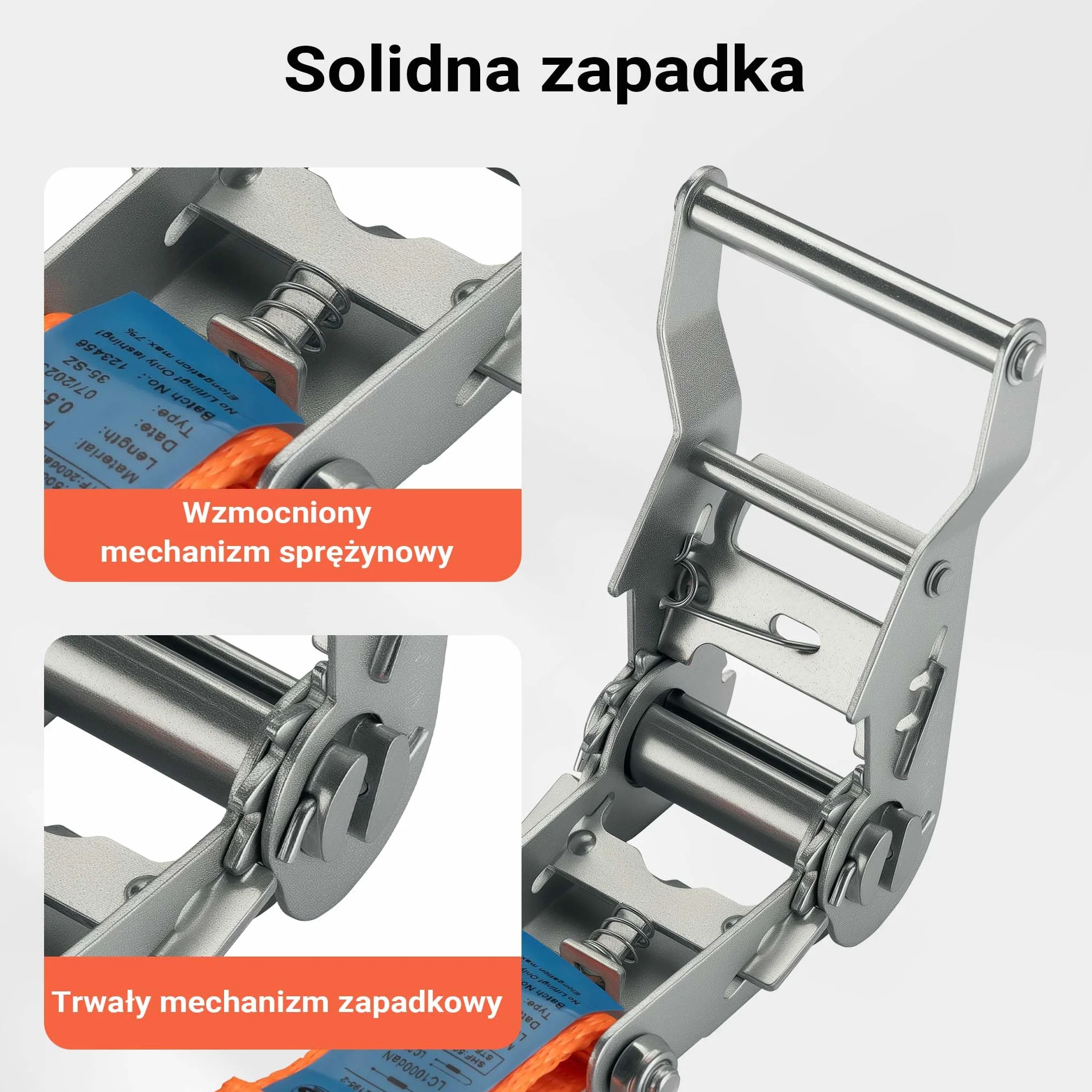 XPOtool Pasy transportowe z napinaczem 3000 daN zestaw 4 pasów o długości 6m i szerokości taśmy 35mm