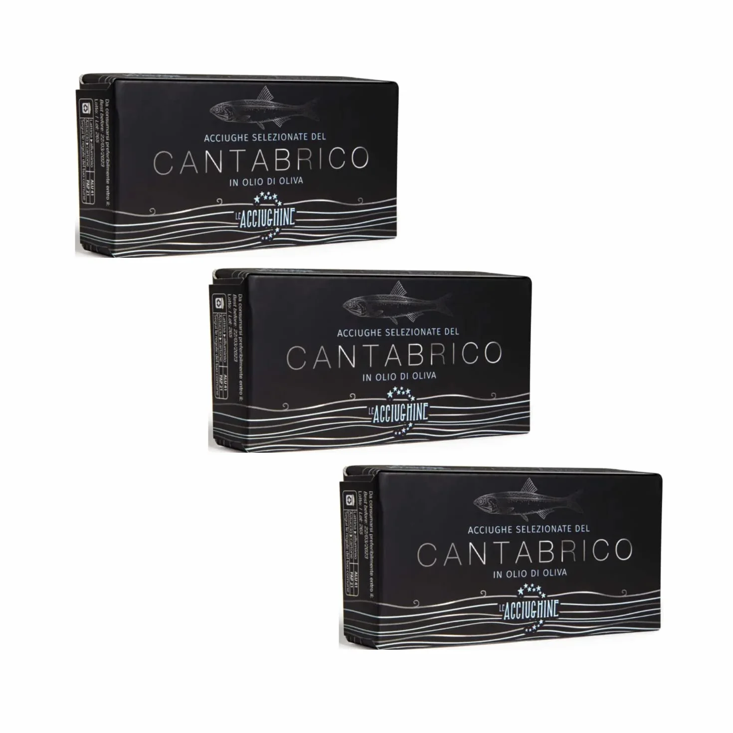 Acciughe Mar Cantabrico in Olio di Oliva Filetti - 3 Lattine 150g