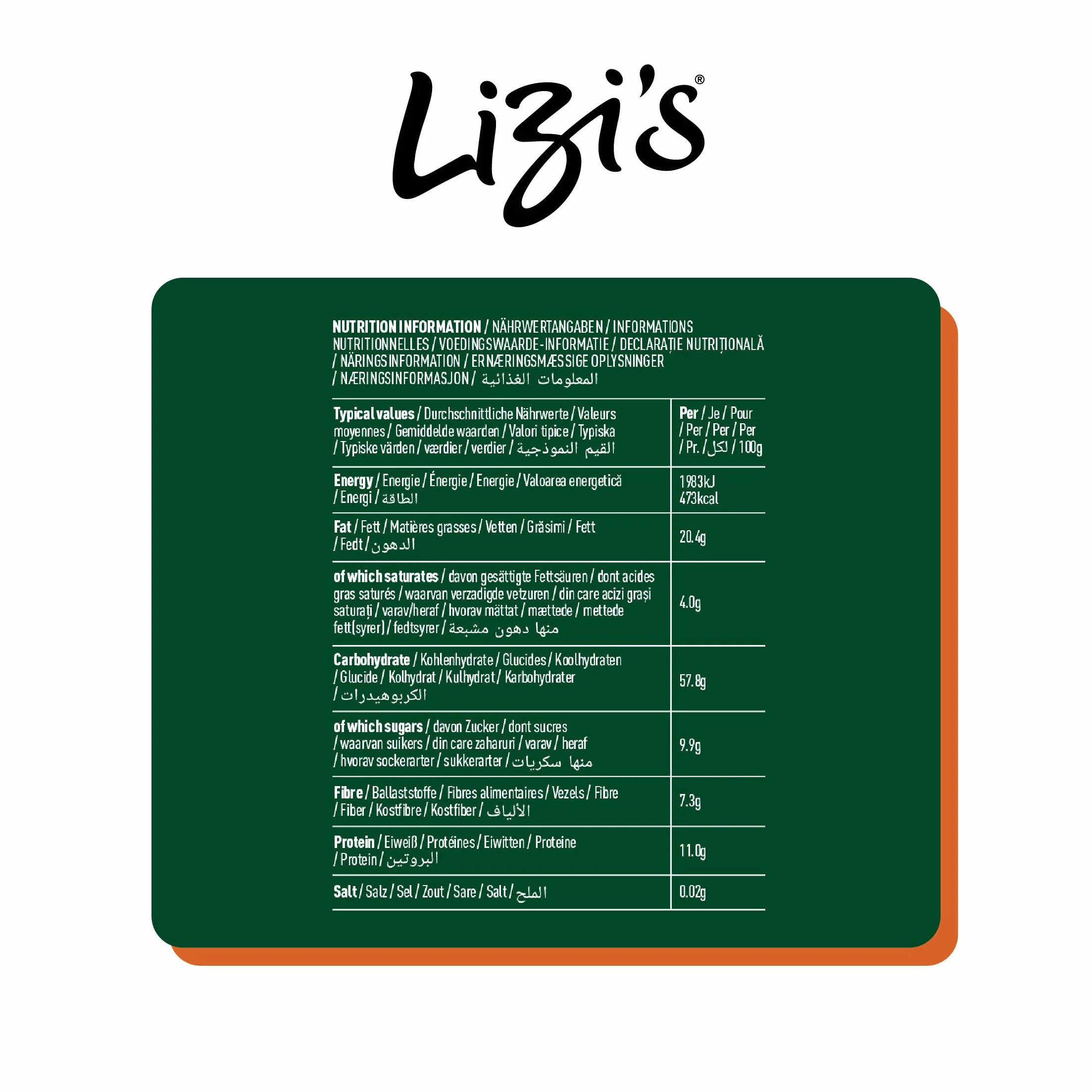 Lizis Organic Granola, Bio Granola, musli, śniadanie, 400 g | GB-ORG-05