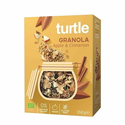 TURTLE GRANOLA JABŁKO CYNAMON BIO 350 g BEZGLUTENOWA