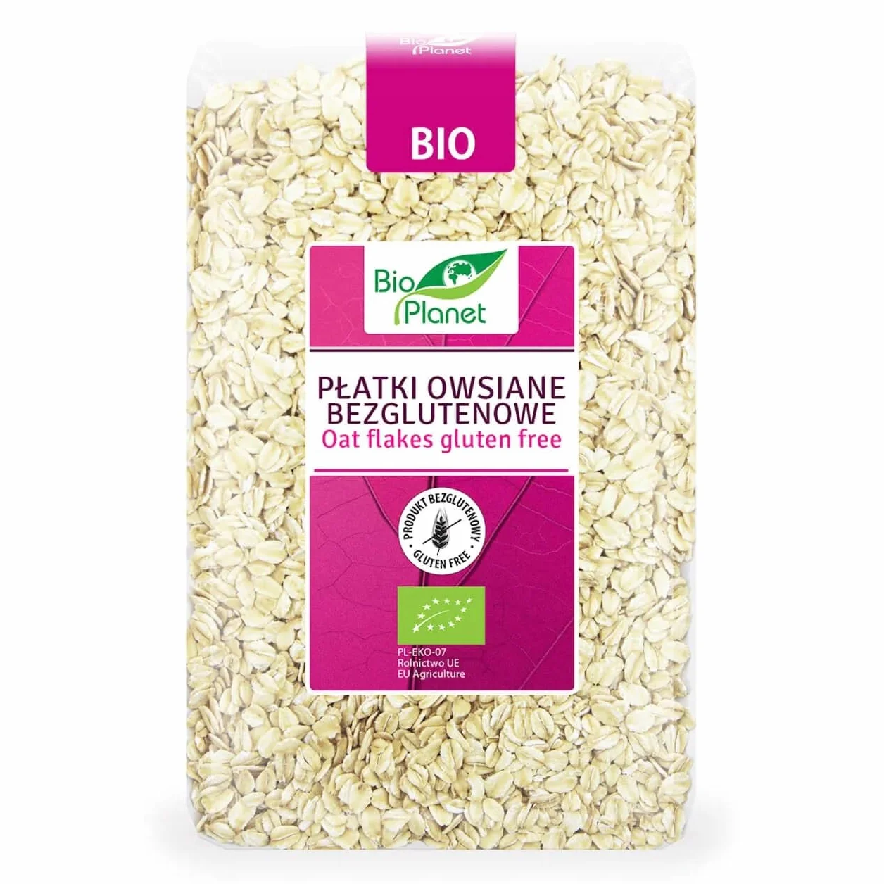 PŁATKI OWSIANE BEZGLUTENOWE BIO 1 kg - BIO PLANET