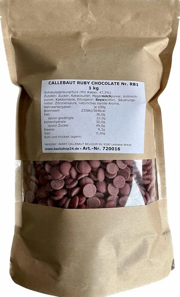 Callebaut RUBY czekoladowe callets 1 kg