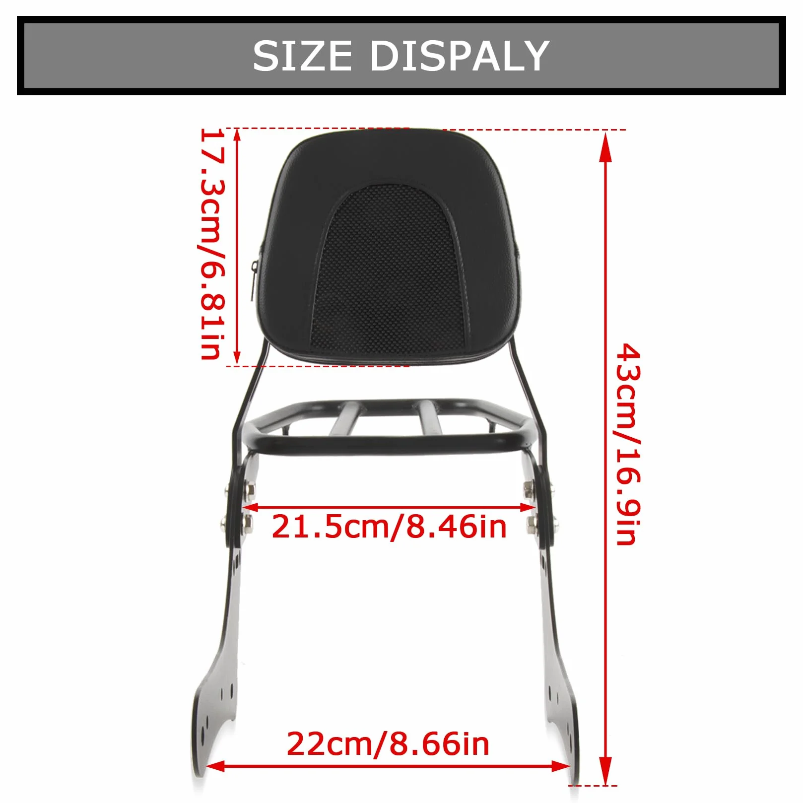 Sissy bar z baga?nikiem i oparciem poduszka do Kawasaki Vulcan VN650 EN650 S650 2015-2022