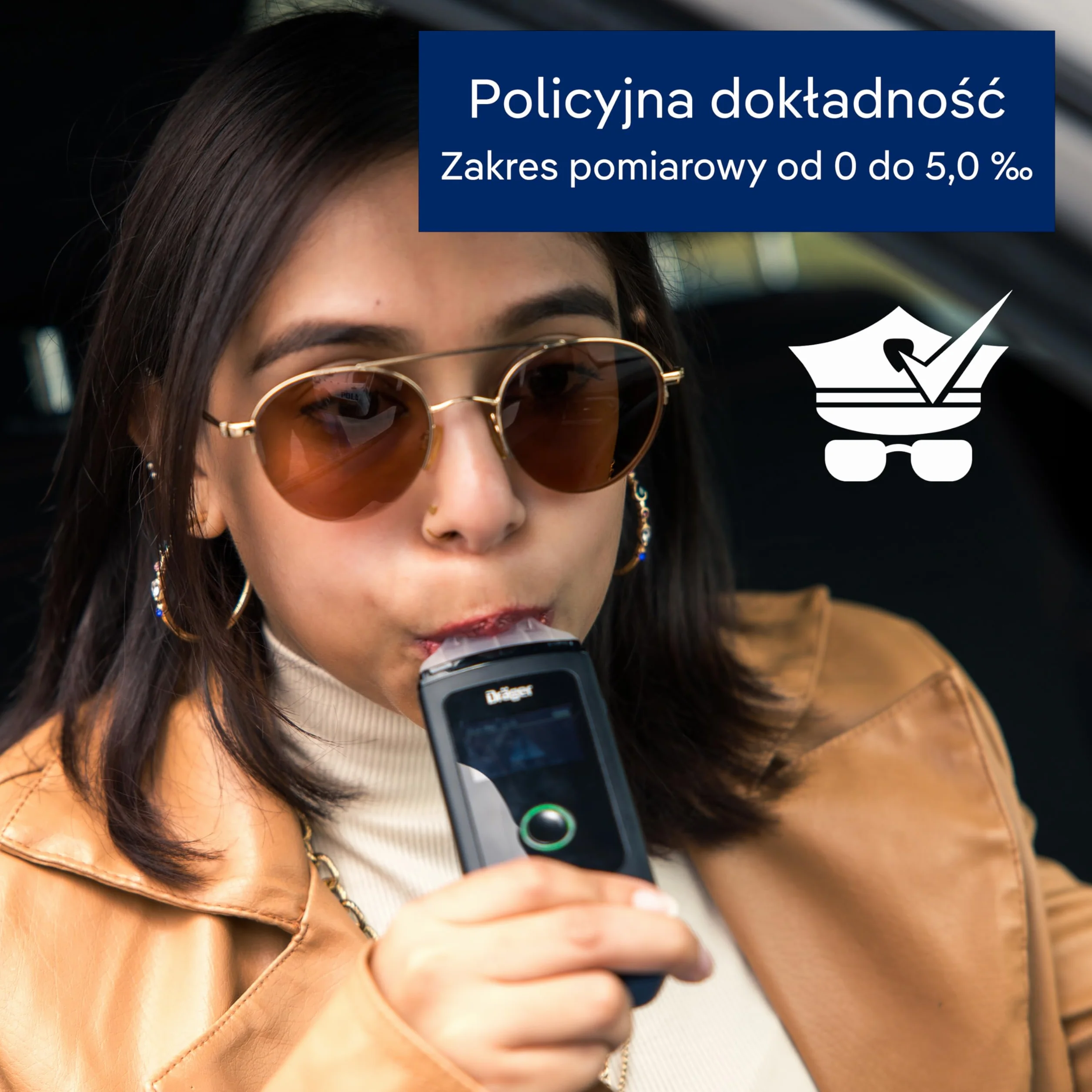 Alkomat Dräger Alcotest 4000 | przenośny alkomat i tester alkoholu | cyfrowy alkomat klasy policyjnej i dokładności dowodowej | ustniki wielokrotnego użytku | osobiste, zastosowanie zawodowe, zastosowanie podczas podróży
