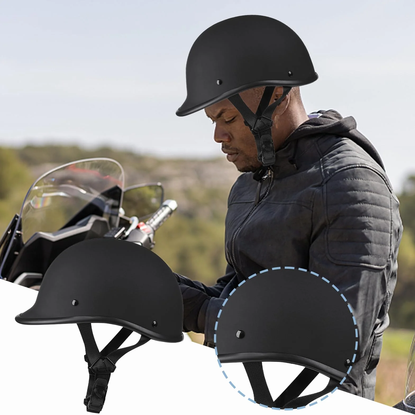 Kaski Motocyklowe | Regulowane dopasowanie, twarda skorupa,Uniwersalny kask do jazdy na deskorolce,Dla młodzieży, nastolatków, żony, męża, syna, córki, rodziny, na rower, deskorolkę, wspinaczkę