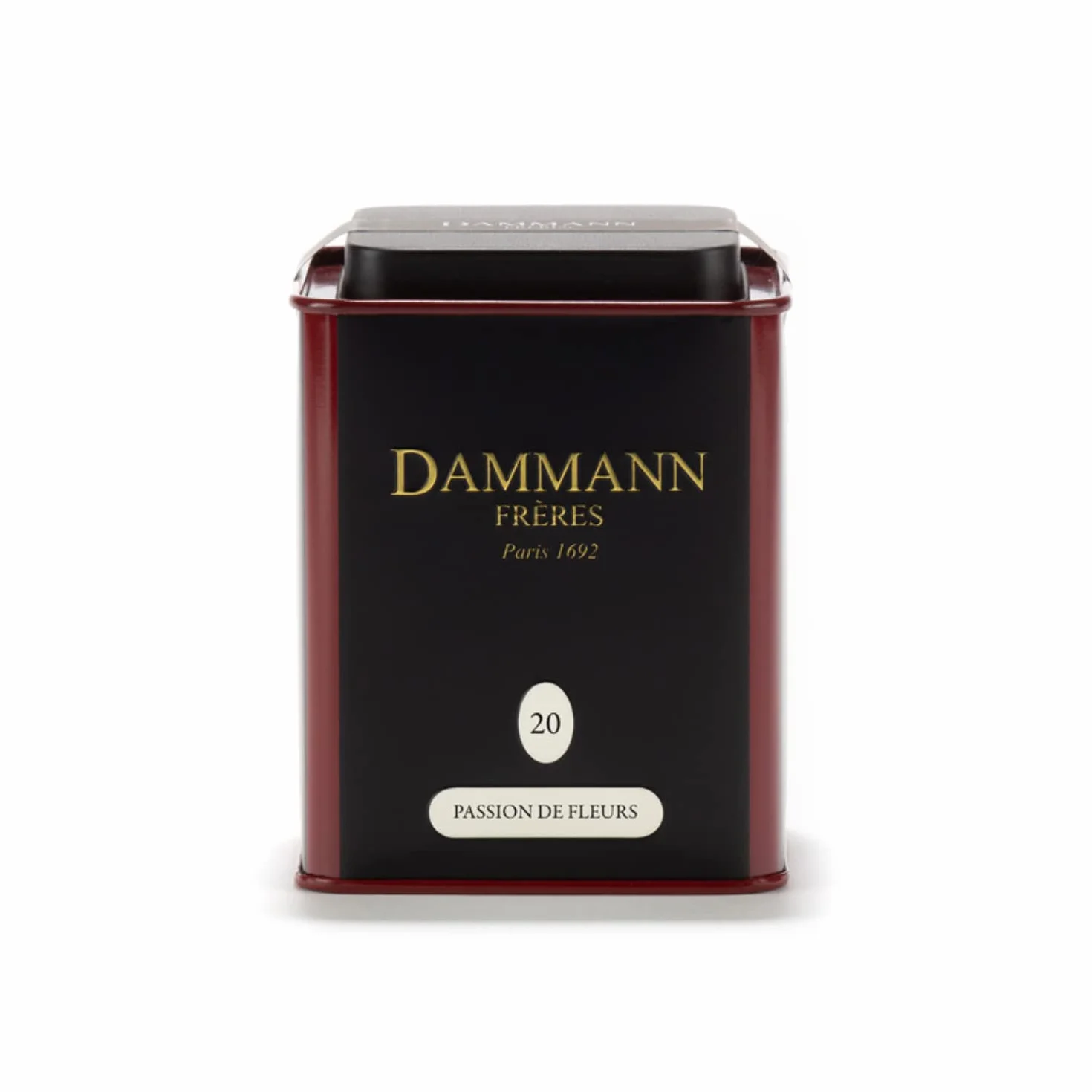 Dammann Frères® | Liście białej herbaty i aromat marakui - 60 Gr | Puszka białej herbaty, płatki kwiatów, aromat morelowy
