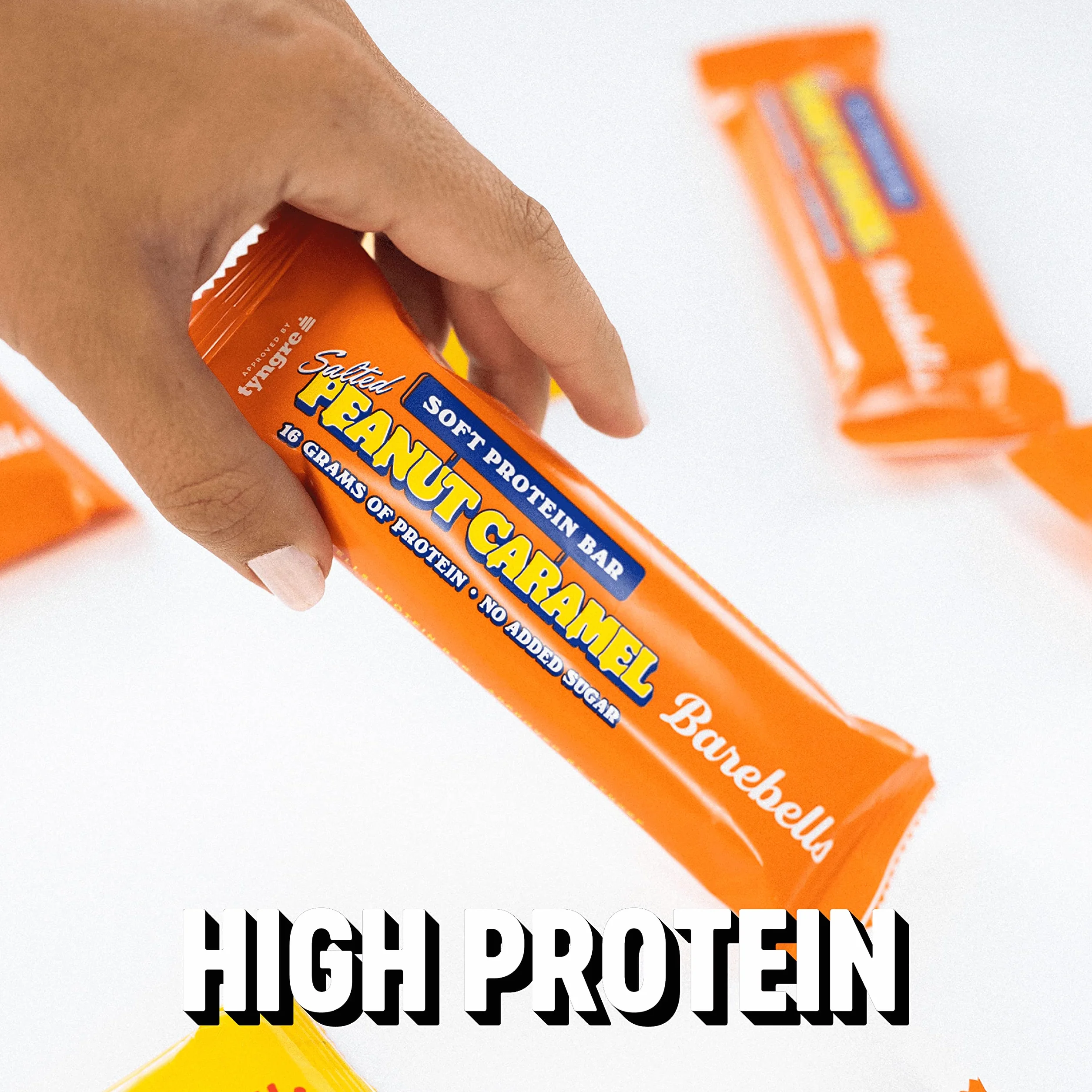 Barebells Soft Protein baton – 16 g High Protein Bar, uboga w cukier, batonik proteinowy, bez oleju palmowego – solony karmel Peanut, 12 x 55 g