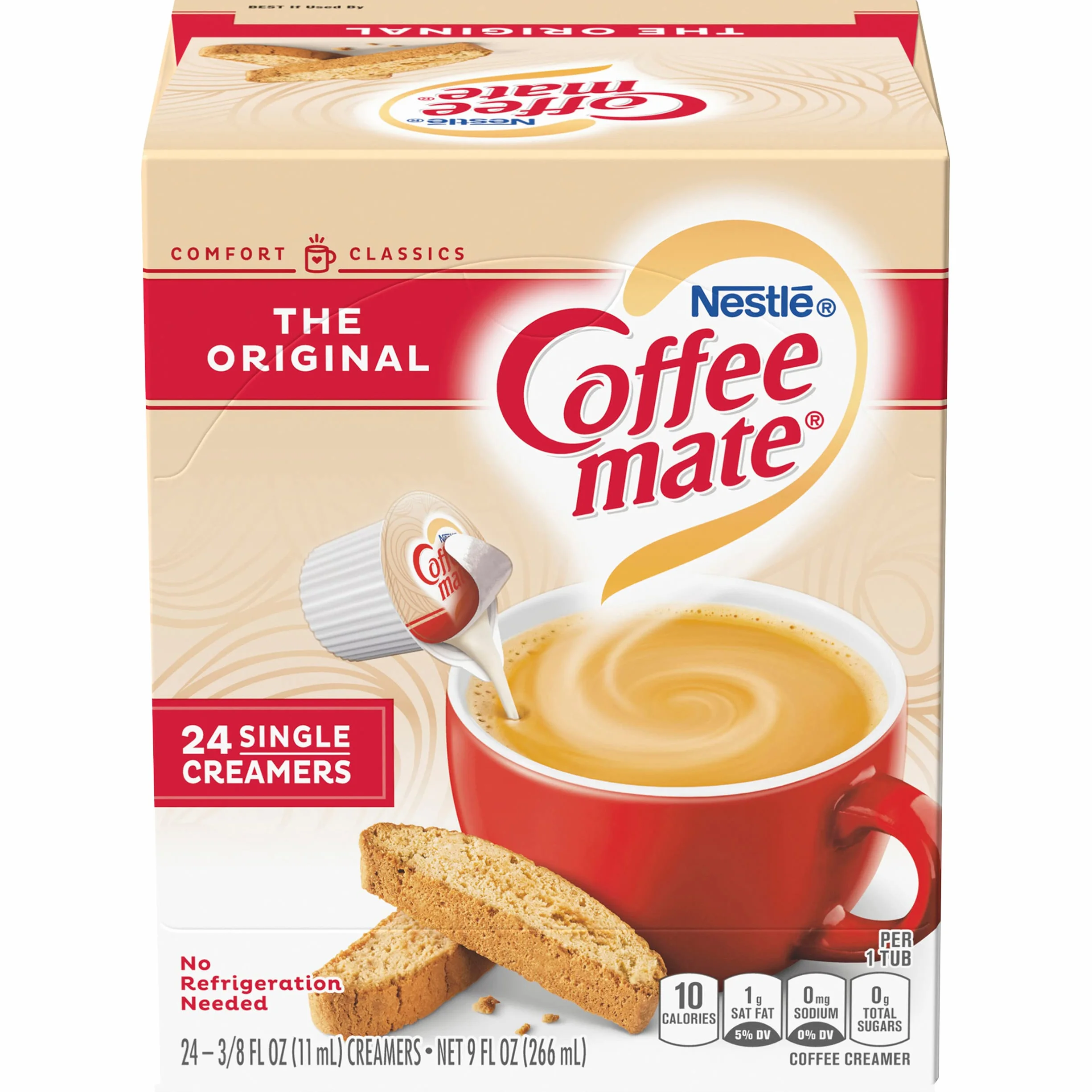 Coffee-mate Coffee Creamer Liquid Singles, oryginalny, 24 liczba (opakowanie 4 szt.)