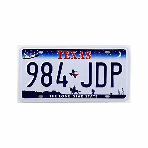 Amerykański USA License Plate Texas The Lone Star State by Ślusarze