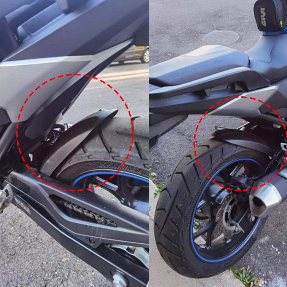 Modeer Do NC700 NC750 S/X 2012-2025 Motocykl Fender Tylny Przedłużacz błotnika nc700s nc700x nc750s nc750x nc 700 750 s x akcesoria ()