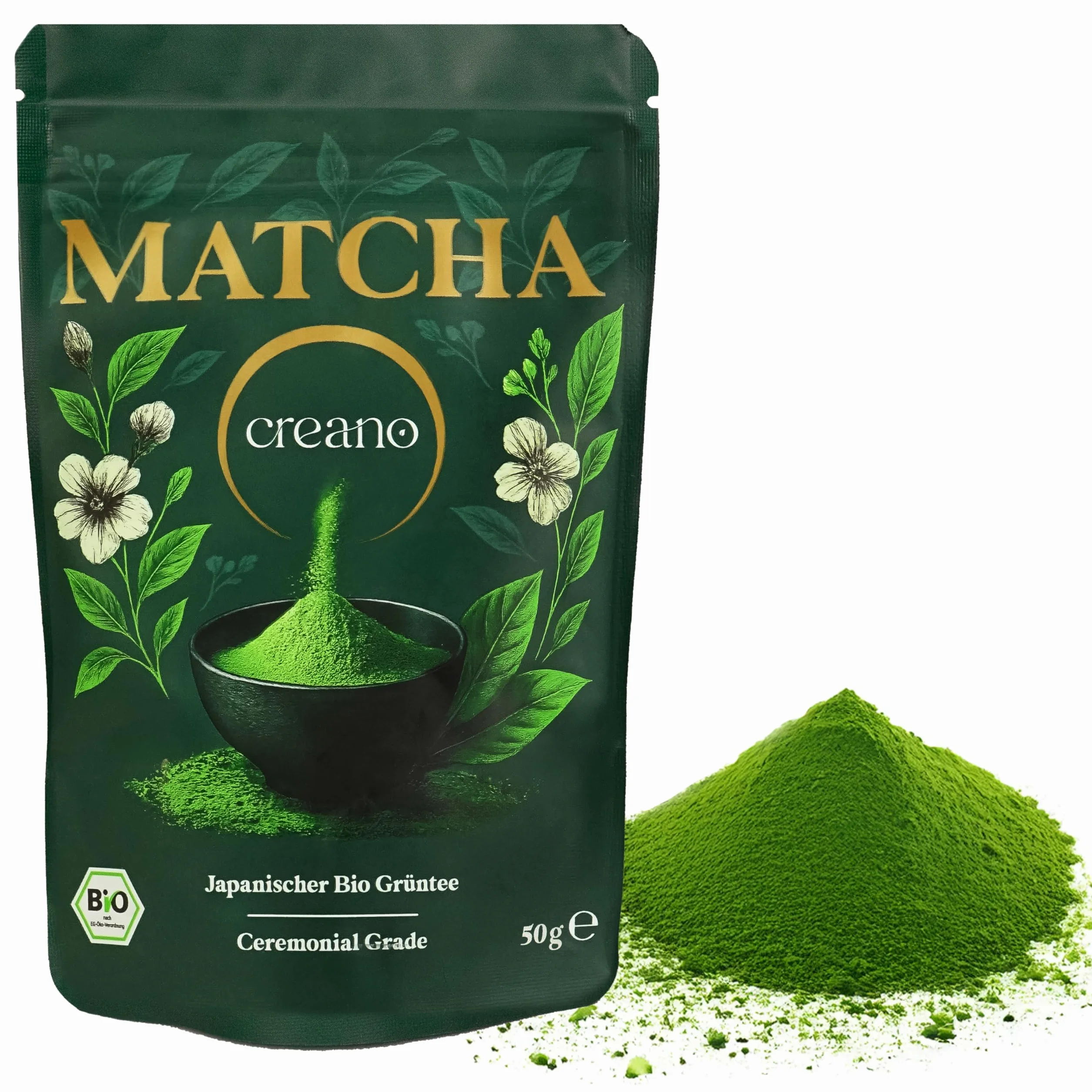 Ceremonialna herbata Creano Organic Matcha 50g z Japonii Aichi Kioto Shizuoka Kagoshima