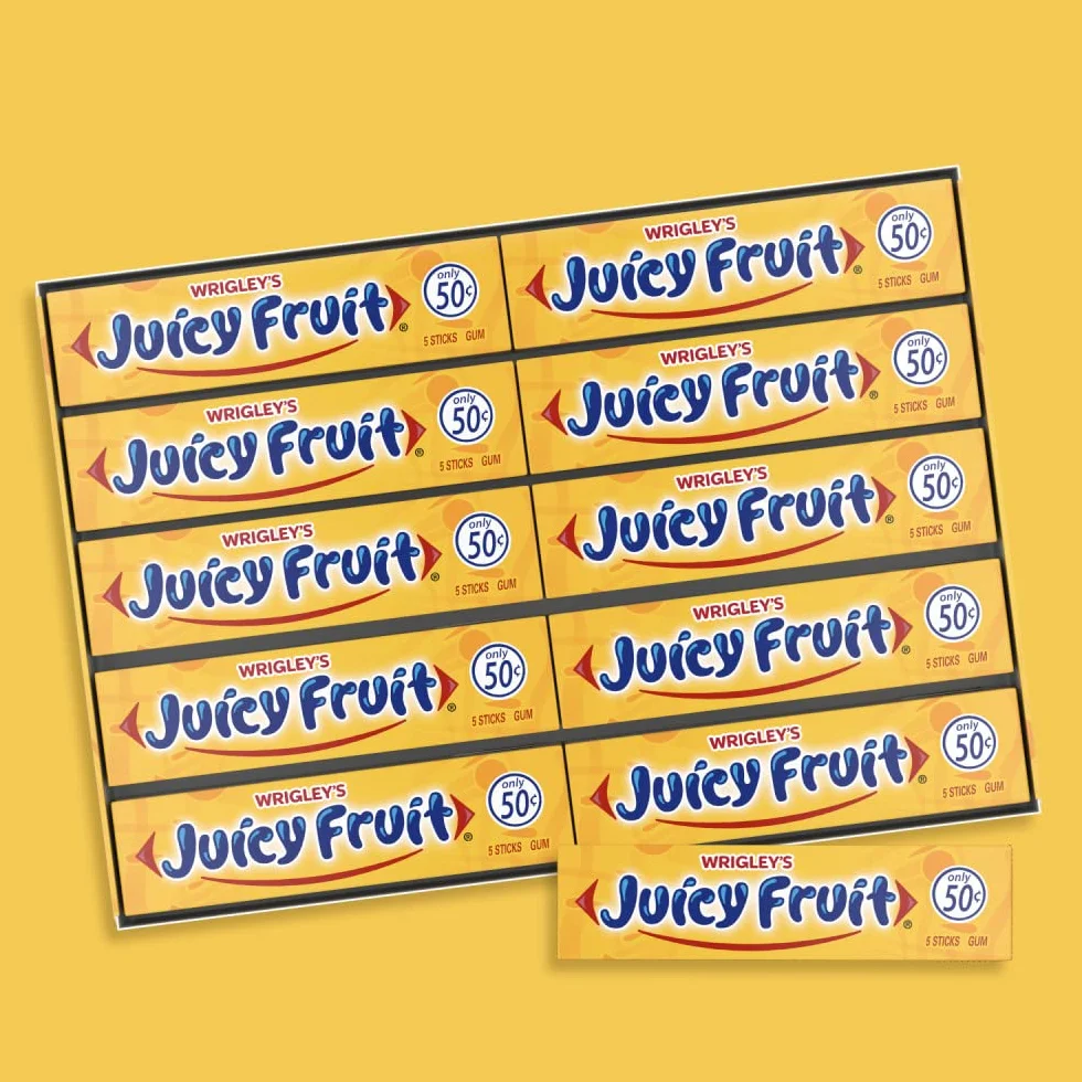 WRIGLEY'S Juicy Fruit Chewing Gum Bulk Pack, 40 Count