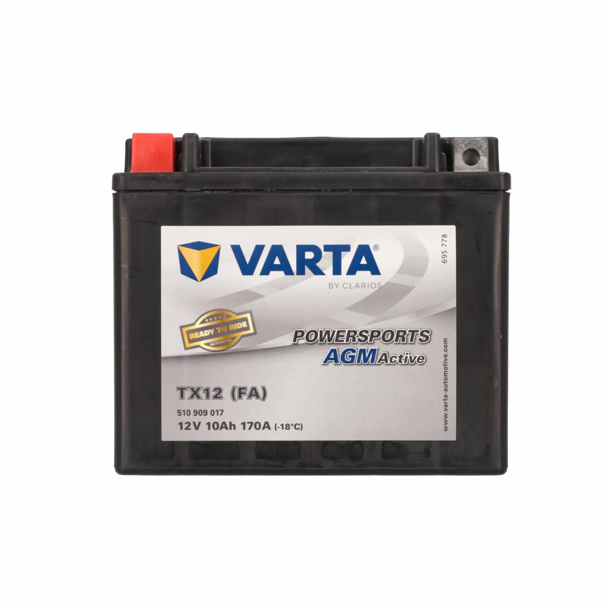 Varta Akumulator Motocyklowy 10 Ah 170 A Powersports Active AGM Bezobsługowy Czarny