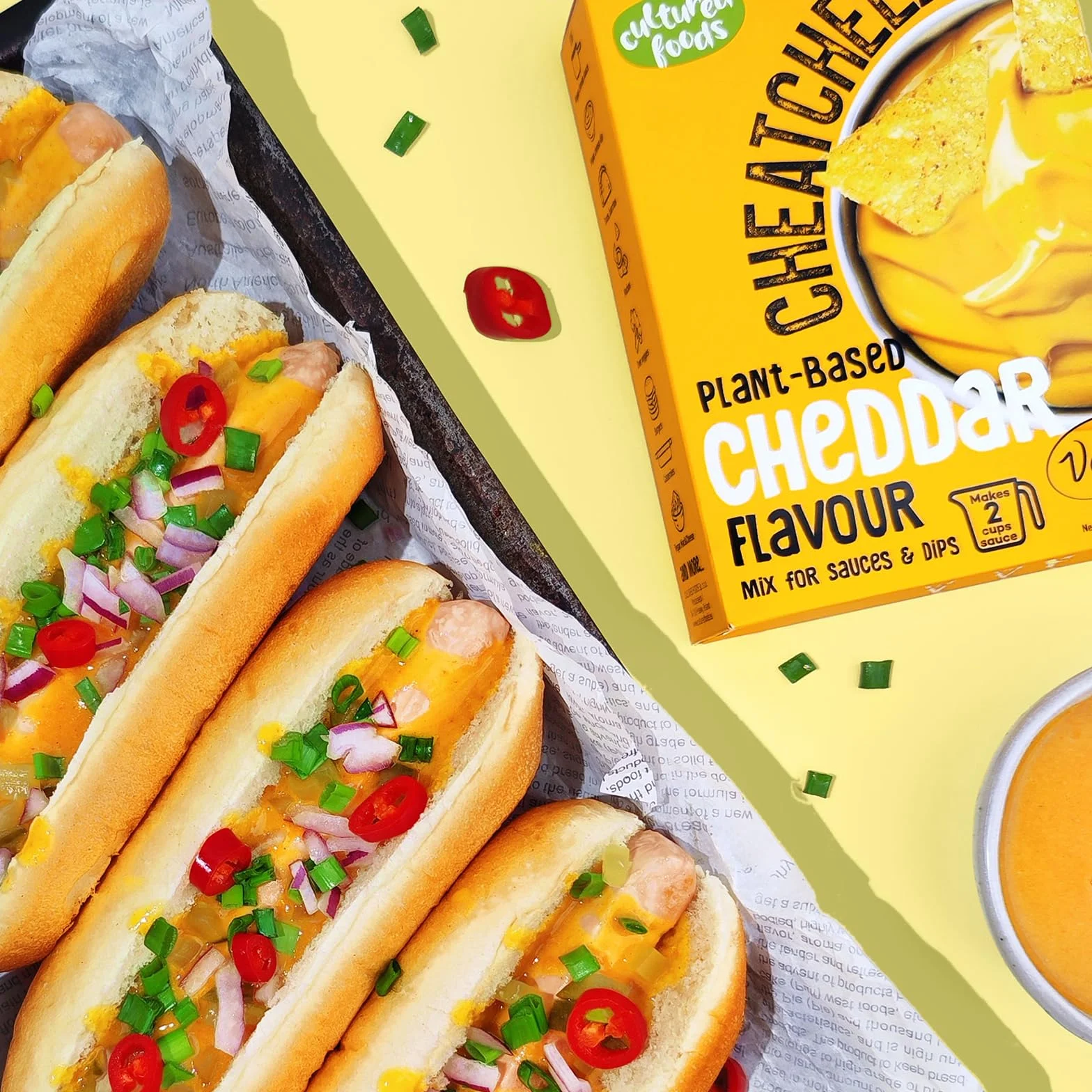 Cultured Foods CHEATCHEEZ Wegański Ser Zamiennik Sera Bez Laktozy Bez Glutenu Zestaw 2x Gouda i Cheddar 184 g