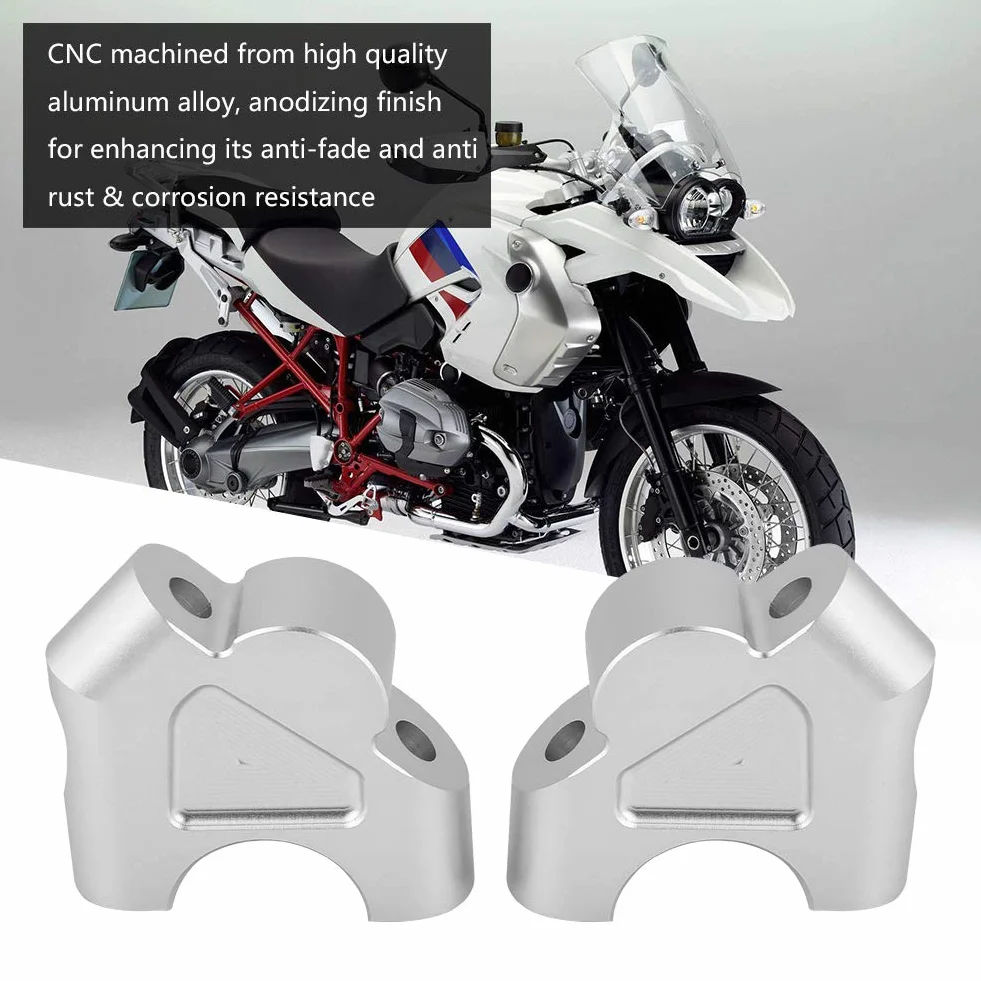KIMISS Podnóżki podwyższające kierownicę CNC Aluminiowe for R1200GS LC ADV 14-18, regulacja wysokości, ergonomiczne