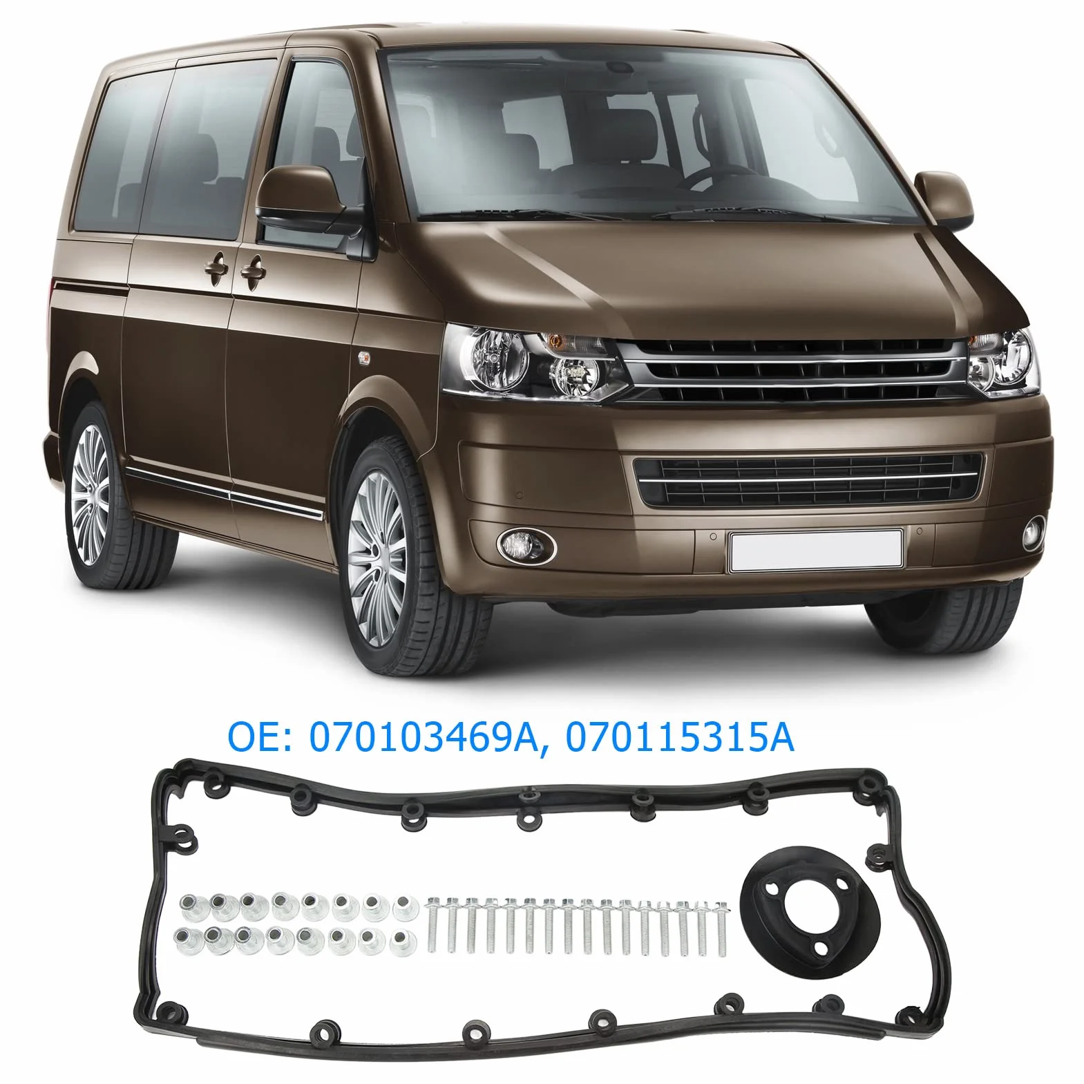Uszczelka Pokrywy Zaworów 070103469A 070115315A Zestaw śrub dla T5
