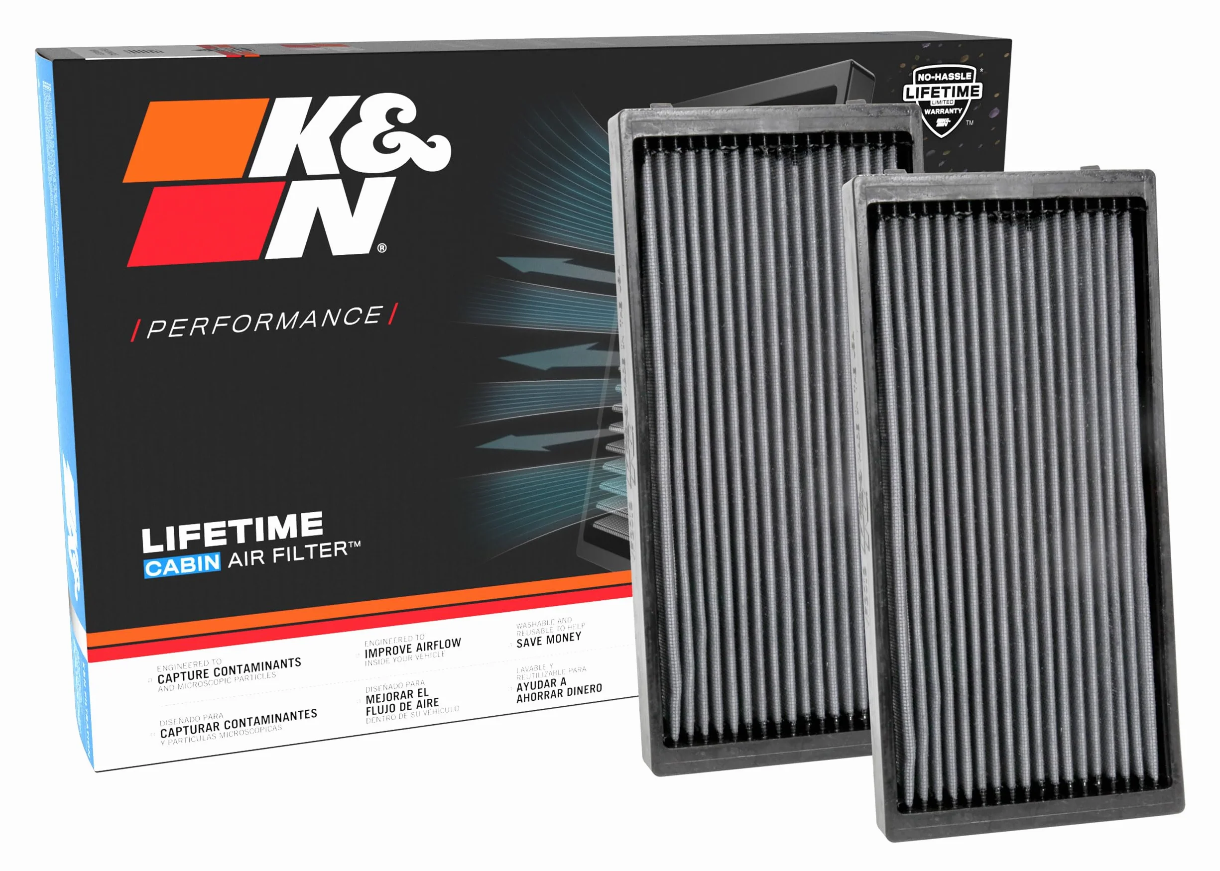 K&N Filtr powietrza kabinowego klasy premium: Wysoka wydajność, możliwość mycia, czysty przepływ powietrza do kabiny: Zaprojektowany dla wybranych modeli pojazdów BMW 2007-2019 (X5, X6, X6 M), VF3019