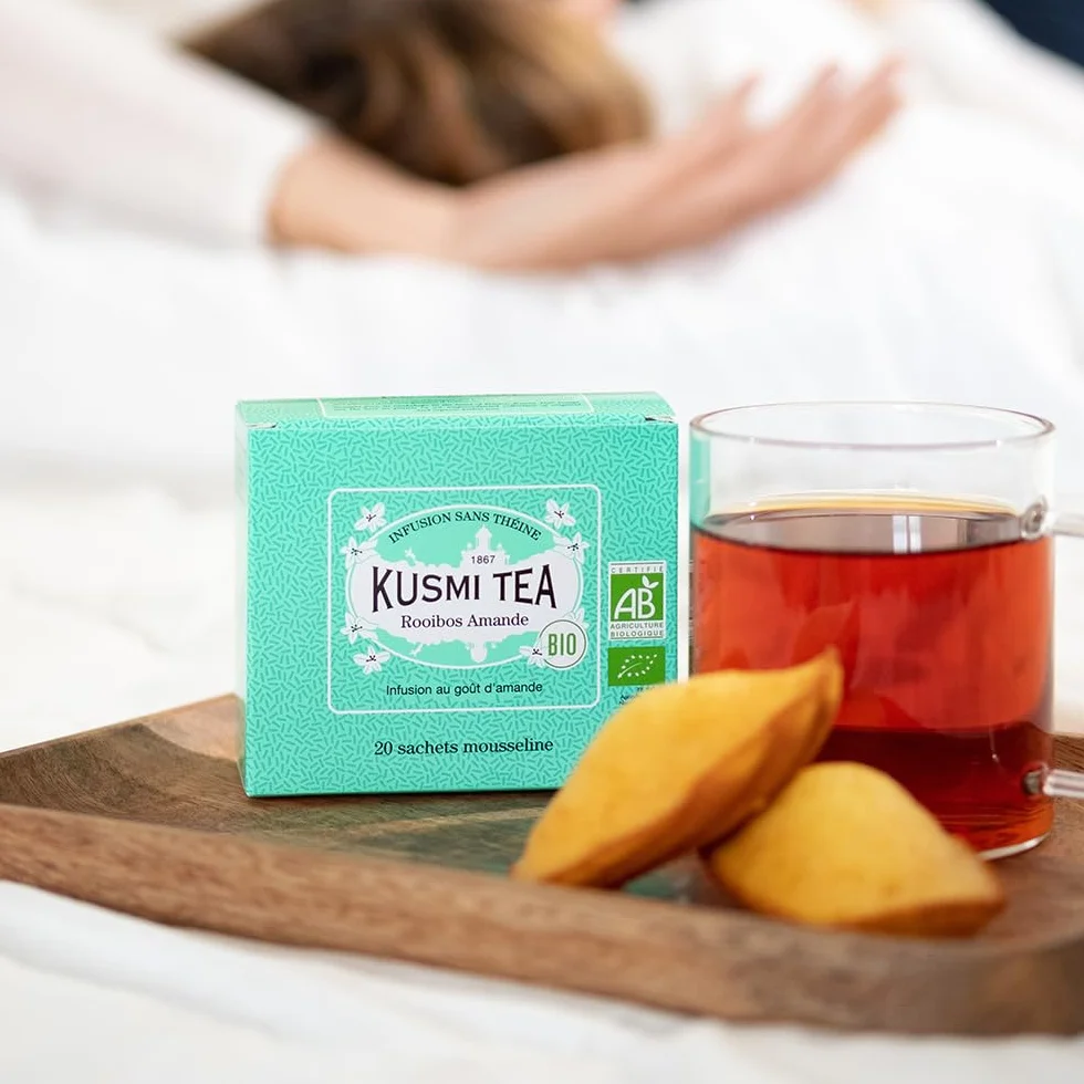Kusmi Tea Rooibos Almond Zestaw 2 puszek Organiczny napar 2x20 torebek