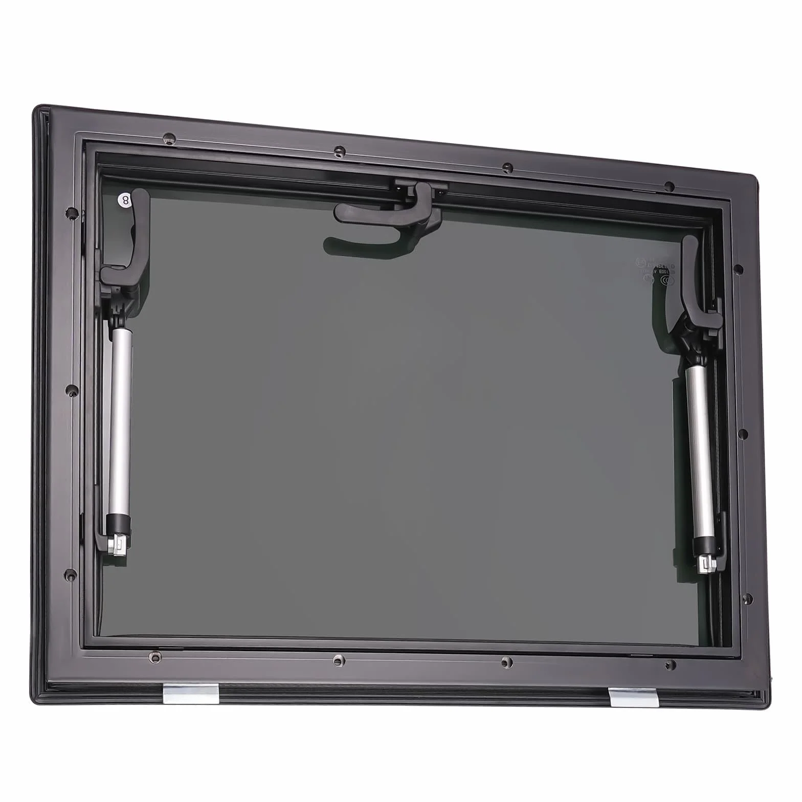 Okno uchylne do przyczepy kempingowej z roletą i moskitierą 600 x 450 mm