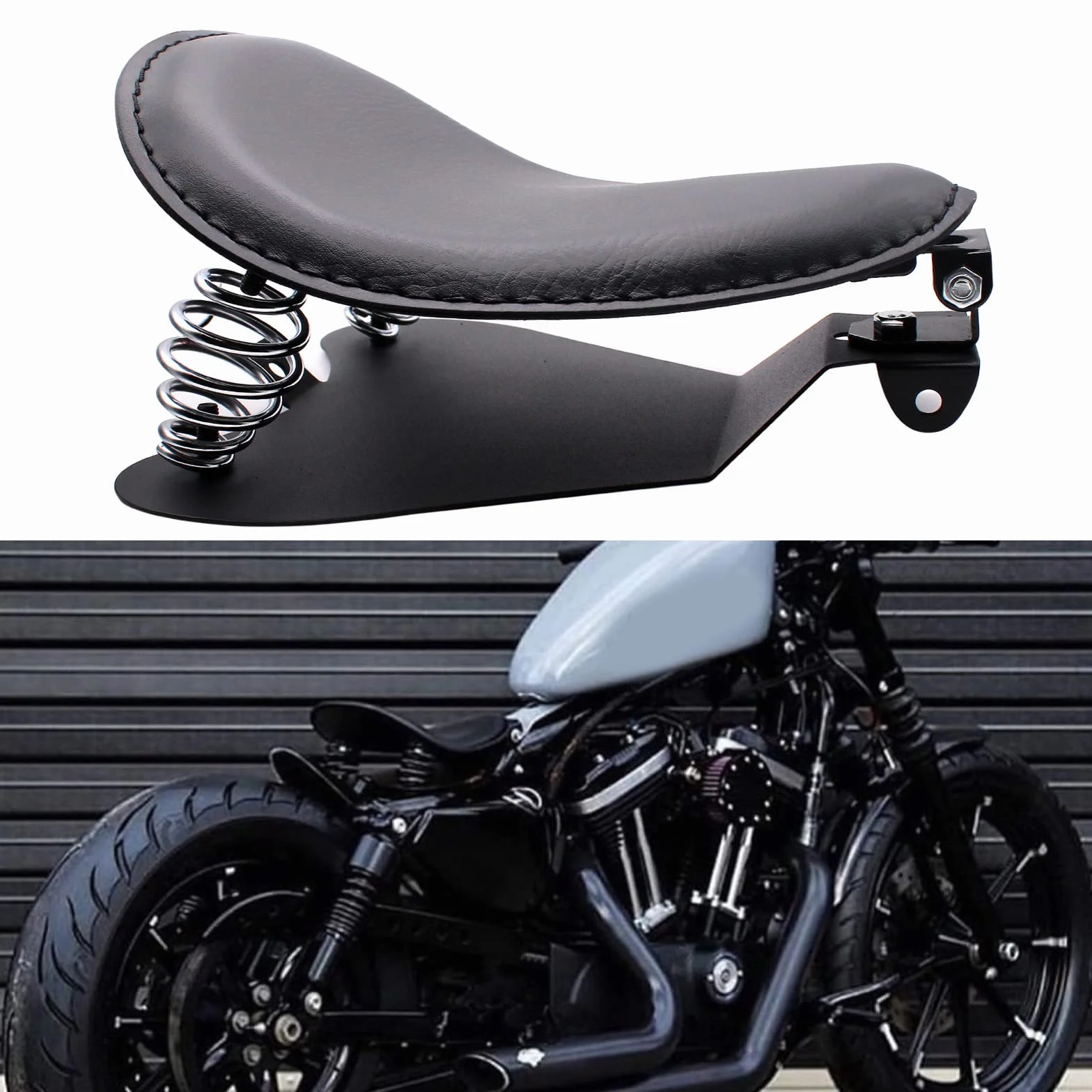 Bobber Motocykl Siedzisko Solo Seat sprężynową dla Sportster XL883 1200 48 Custom