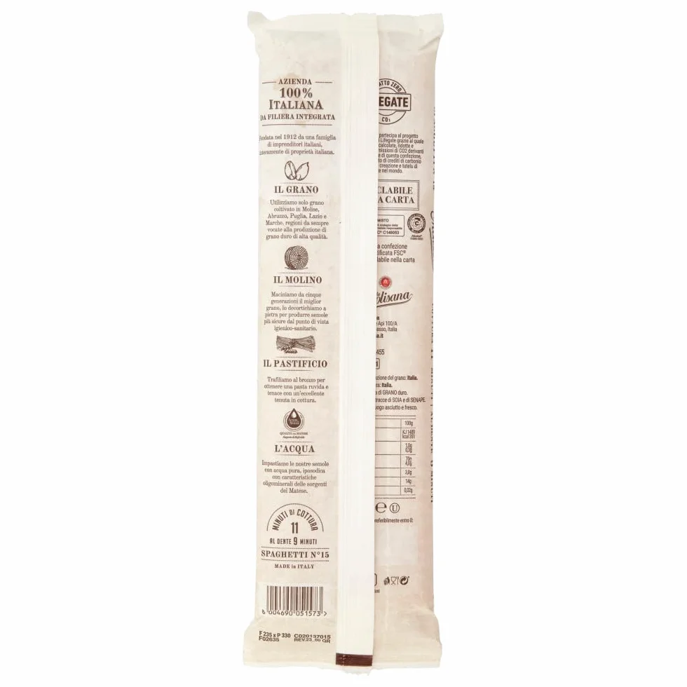 5X LA MOLISANA SPAGHETTI 500 gr (5 PAKIEK 500 gr) 2,5 kg