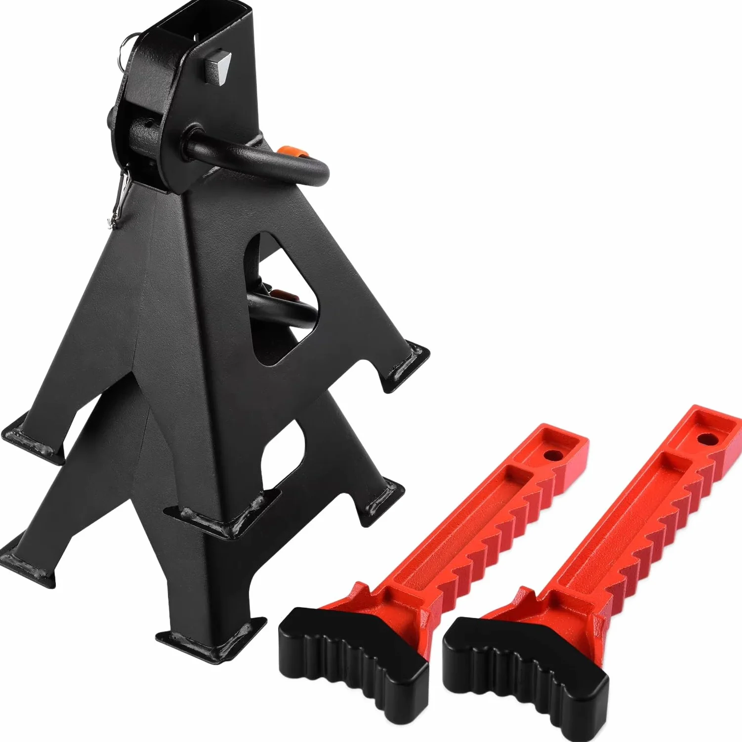 RESSER Kobyłki Warsztatowe 3T Podstawki Pod Samochód z Regulacją Zapadkową 290-430mm Zestaw 2 Sztuki