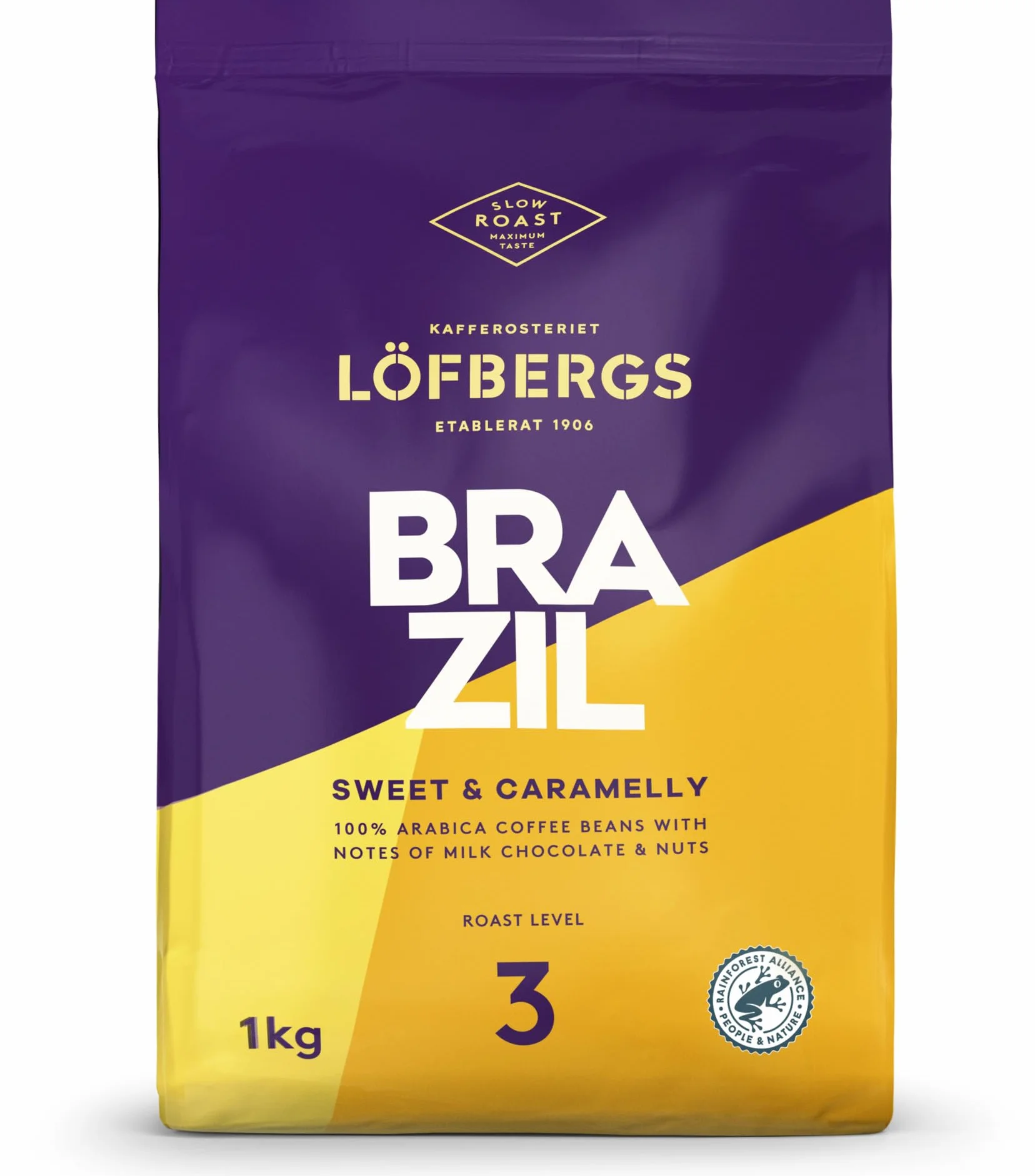 Löfbergs Kawa Ziarnista 100% Arabica Średnio Palona Słodko-Karmelowa 1kg