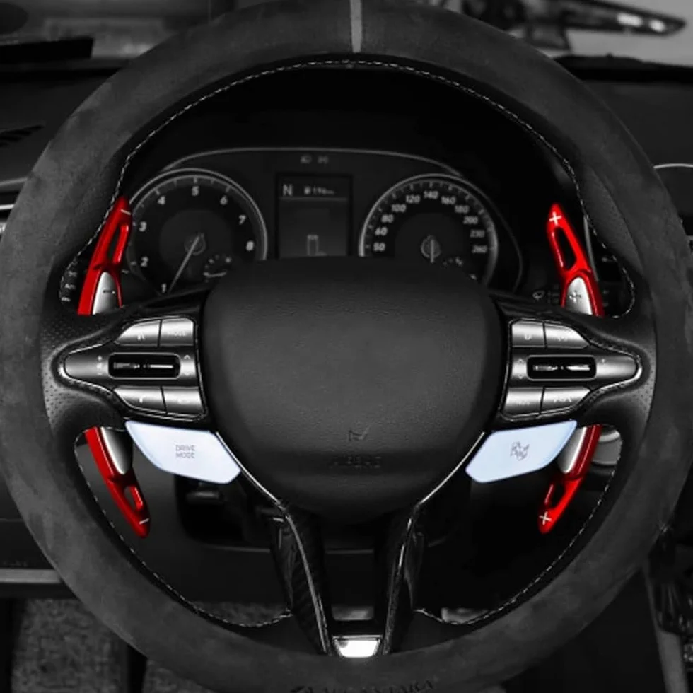 ontto Łopatka zmiany biegów na kierownicę samochodową, przedłużenie, pasuje do Hyundai I30, Wagon N, Line, Veloster Kona Elantra Avante GT CN7 2019-2024, metalowa dźwignia zmiany biegów, rozszerzenie,