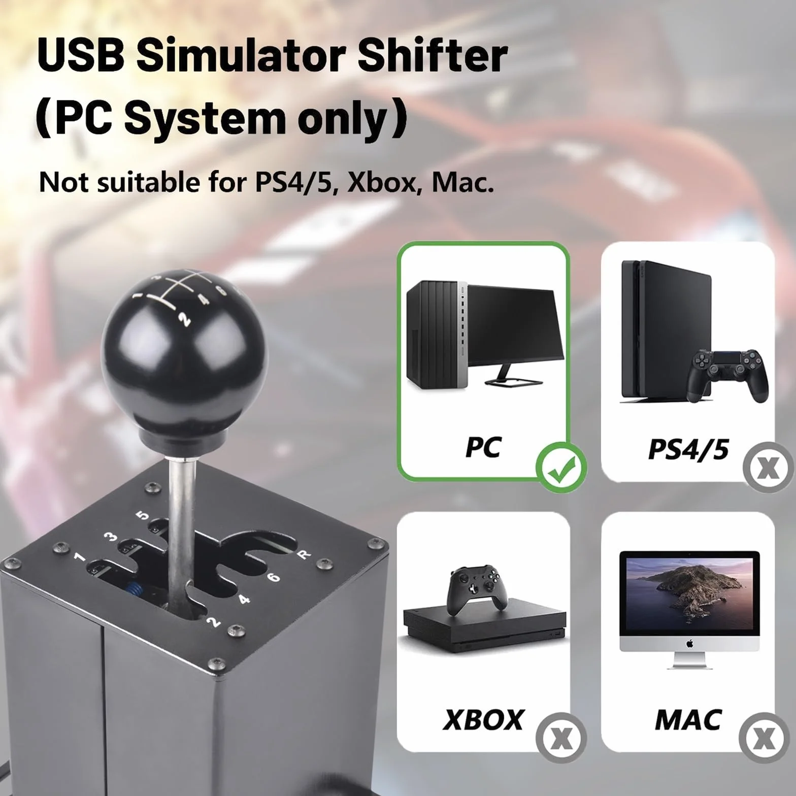 płyta do hamulca ręcznego Pasuje Do Układu Hamulcowego Logitech 16-bitowy Czujnik Halla USB Hamulec Ręczny Z Dźwignią Zmiany Biegów 6/7R Do Gier Wyścigowych G25/G27/G29T300T500(7R Straight)