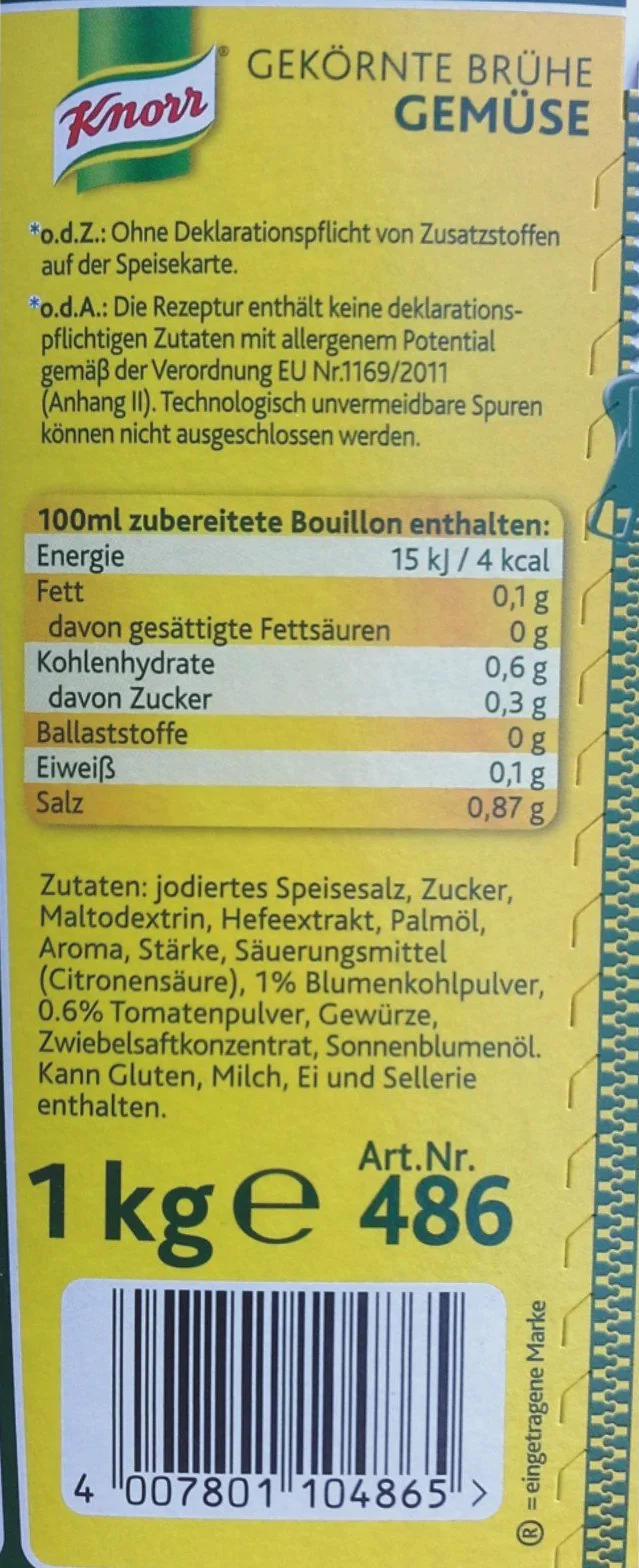 Knorr Gekörnte Brühe, 1 opakowanie (1 x 1000 g)