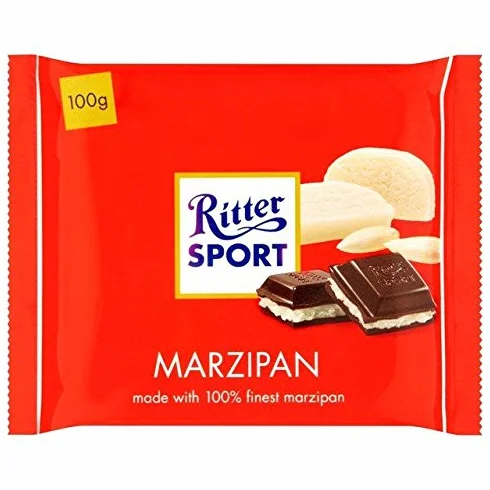 Ritter Sport Marcepan delikatna gorzka czekolada 100 g - opakowanie 2 szt