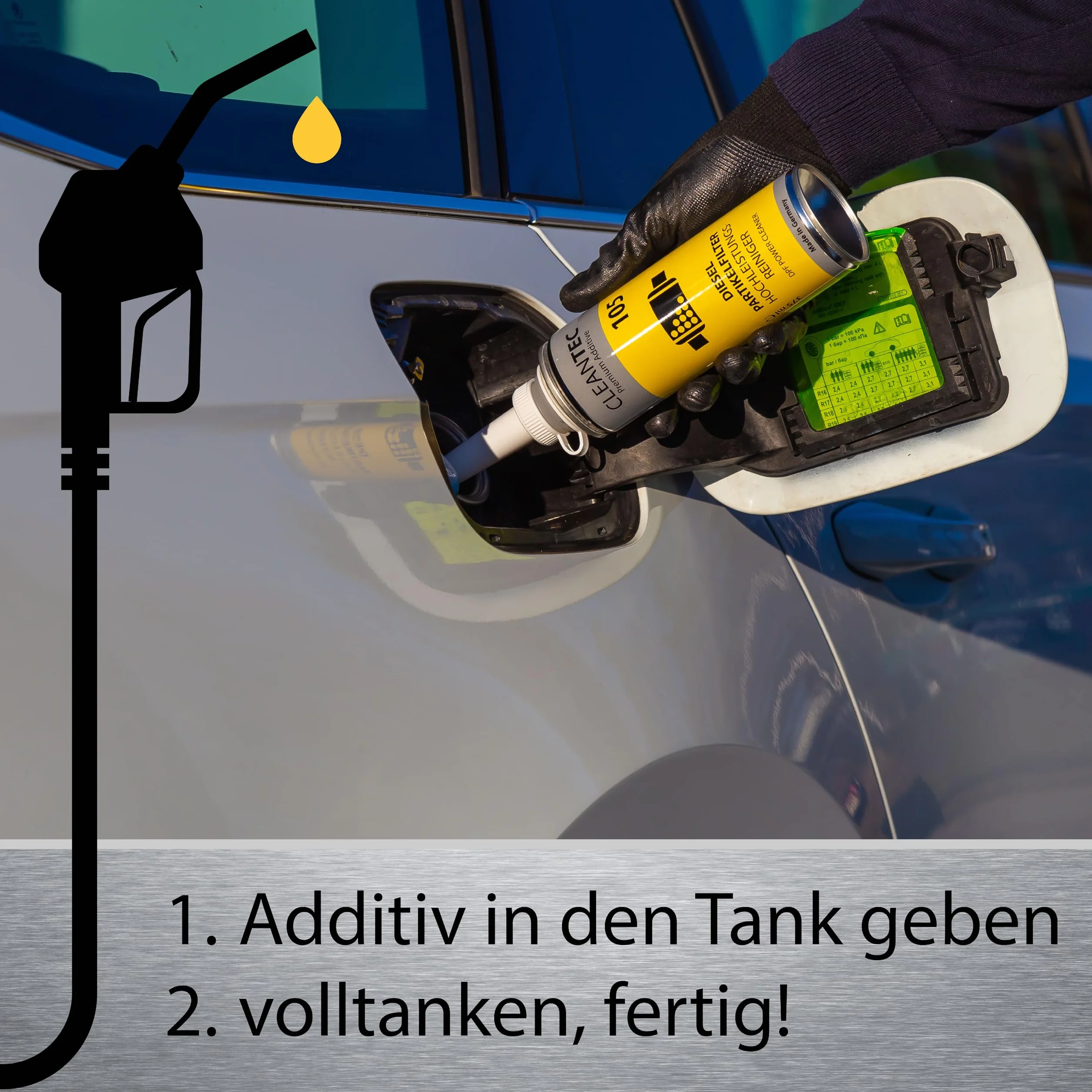 CleanTEC 105 profesjonalny środek czyszczący do filtrów cząstek stałych, wysokowydajny środek czyszczący i ochrona do filtrów DPF, diesla i oleju napędowego, 375 ml (1 l/35,27 euro) (4)