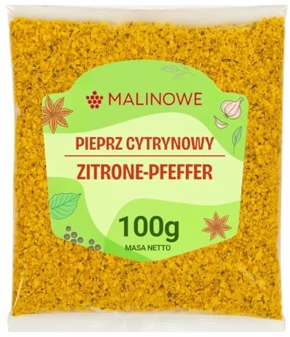 Malinowe PIEPRZ CYTRYNOWY 100g Do ryb, sałatek i sosów